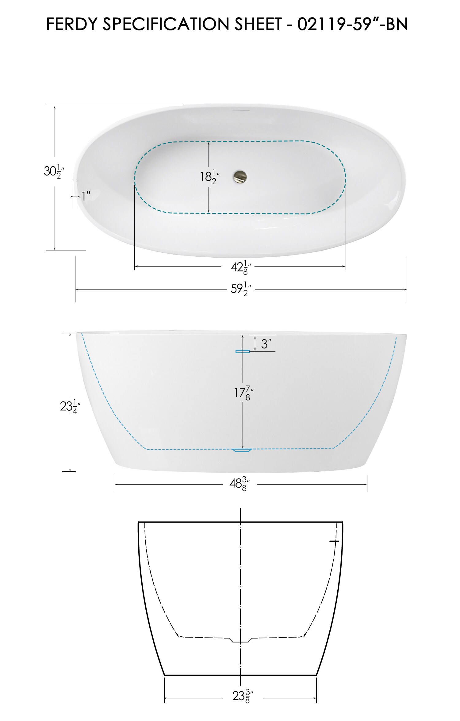 FerdY FERDY-02119-1500-BN bathtubs - View #12