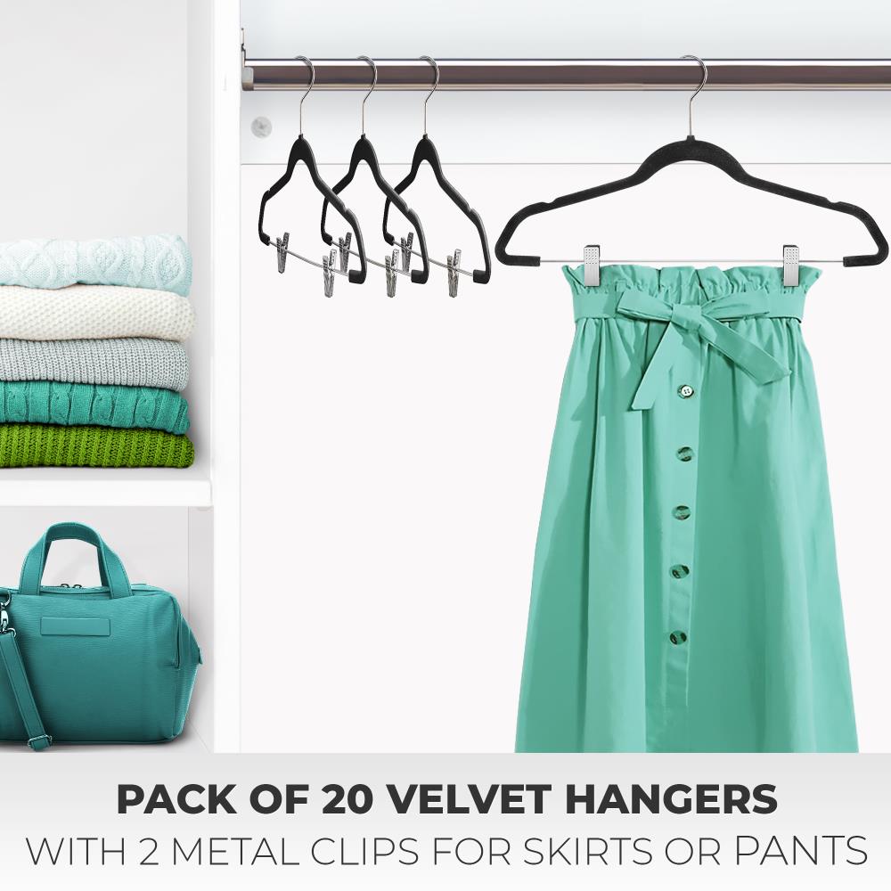 Osto 100 Pack Premium Velvet Hangers, Non-slip Adult Hangers With