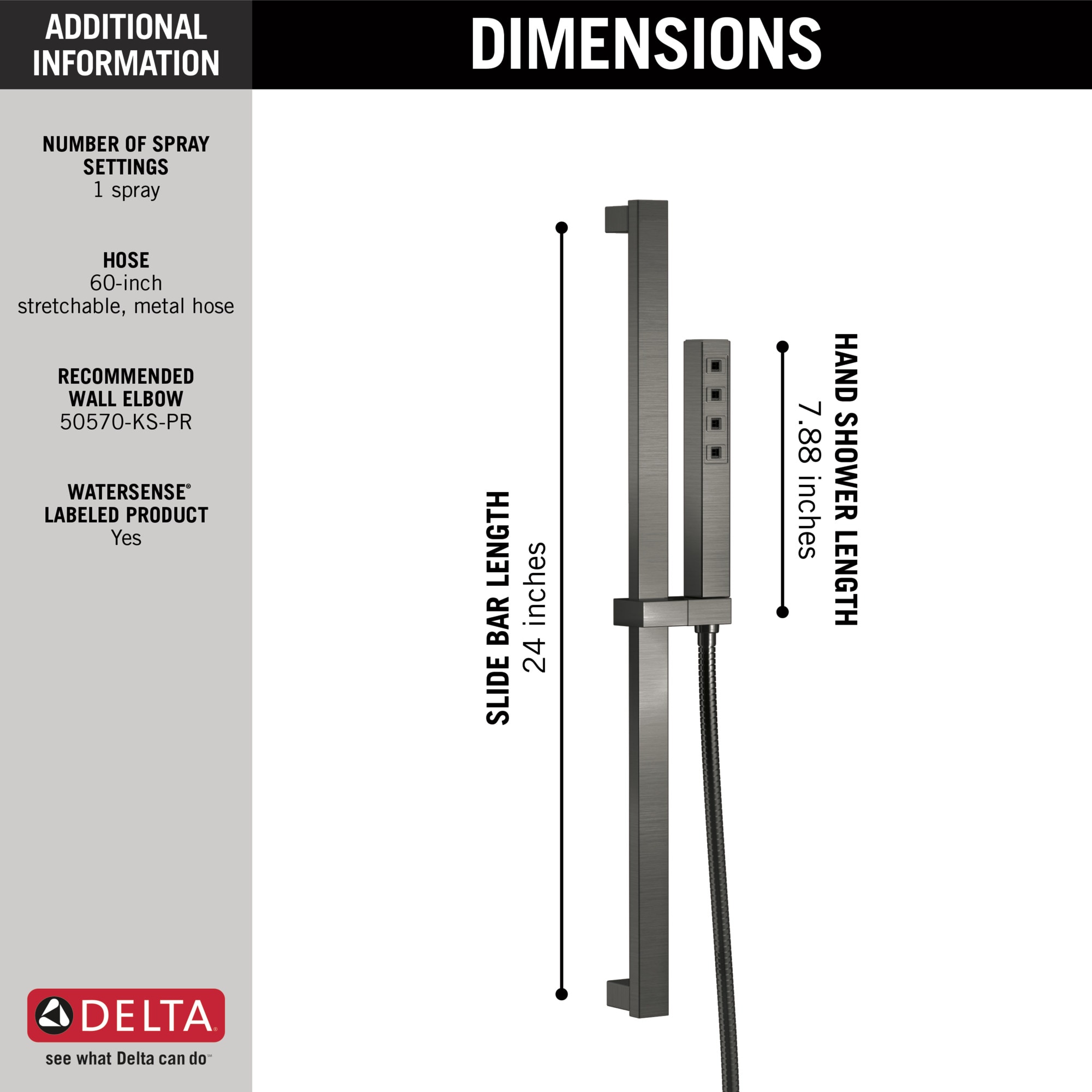 Delta 51567-KS-PR Fixed-Showerhead - View #2