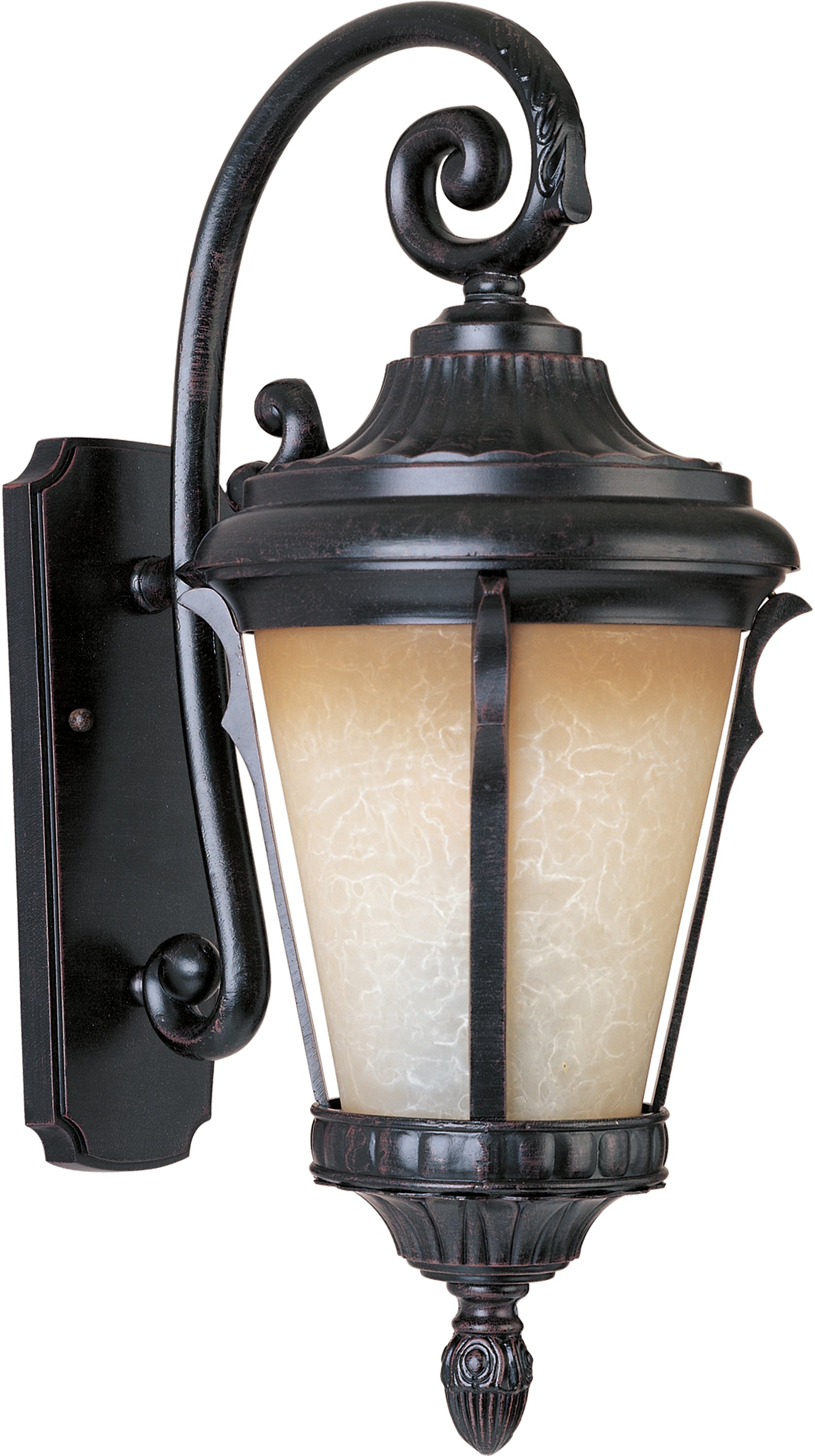 Maxim Lighting 65015LTES Odessa LED E26 1 -Light 26.5-in H Distressed Black Hardwired Outdoor Wall Light