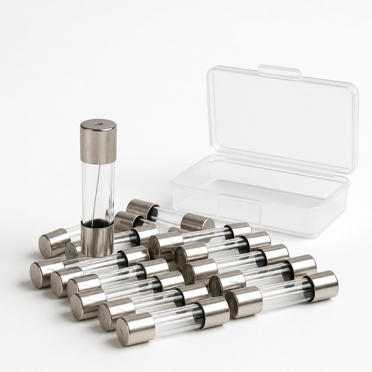 Misopily 5A 250V Fast Blow Glass Fuses 30 pcs Pack 5x20mm