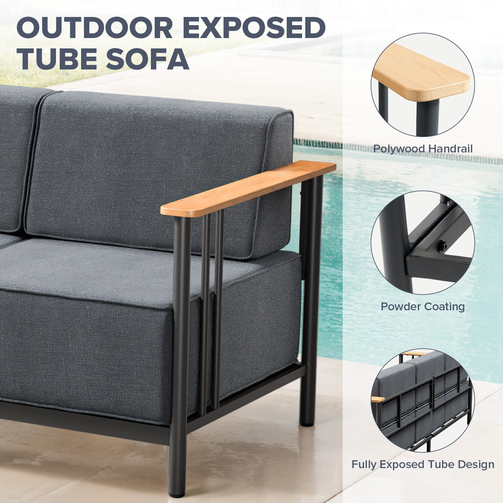 Pocassy PJACBL13-3 Patio-Sofas-Daybeds - View #3