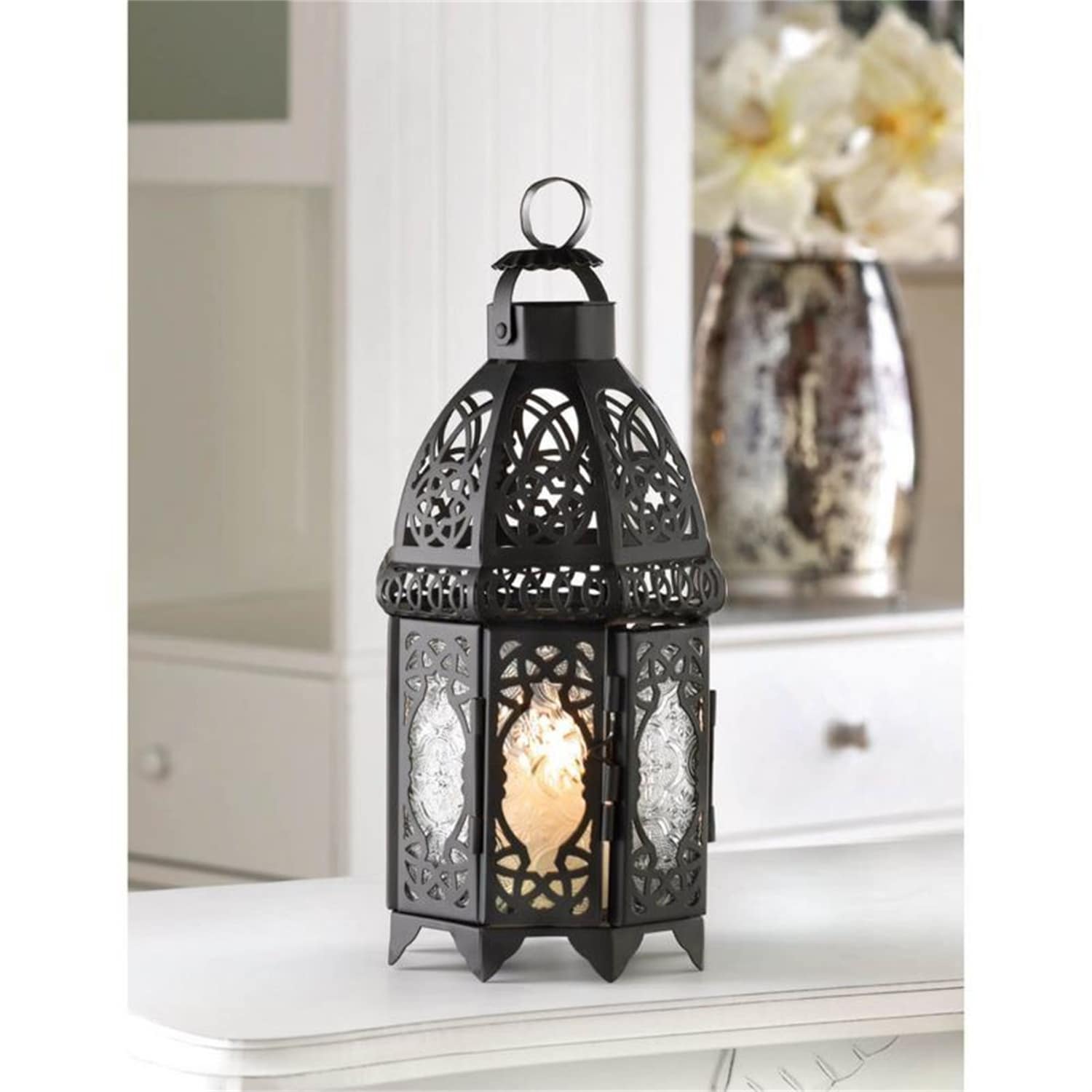 DEELIGHT D0102LJWH932IU-ZY 1 Candle Metal Lantern Candle Holder