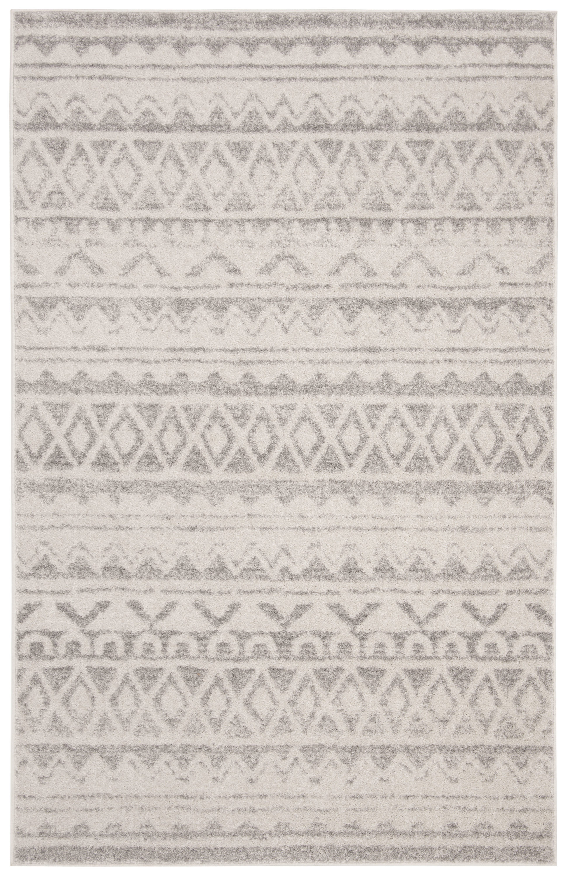 Safavieh ADR119B-9 Adirondack Gage 9 x 12 (ft) Loomed Polypropylene Ivory/Gray Rectangular Indoor Distressed/Overdyed Lodge Area rug