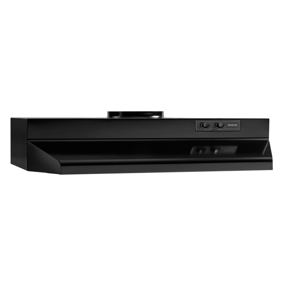 Broan BUEZ230BL 30-in 190-CFM Ducted Black Under Cabinet Range Hoods Undercabinet Mount