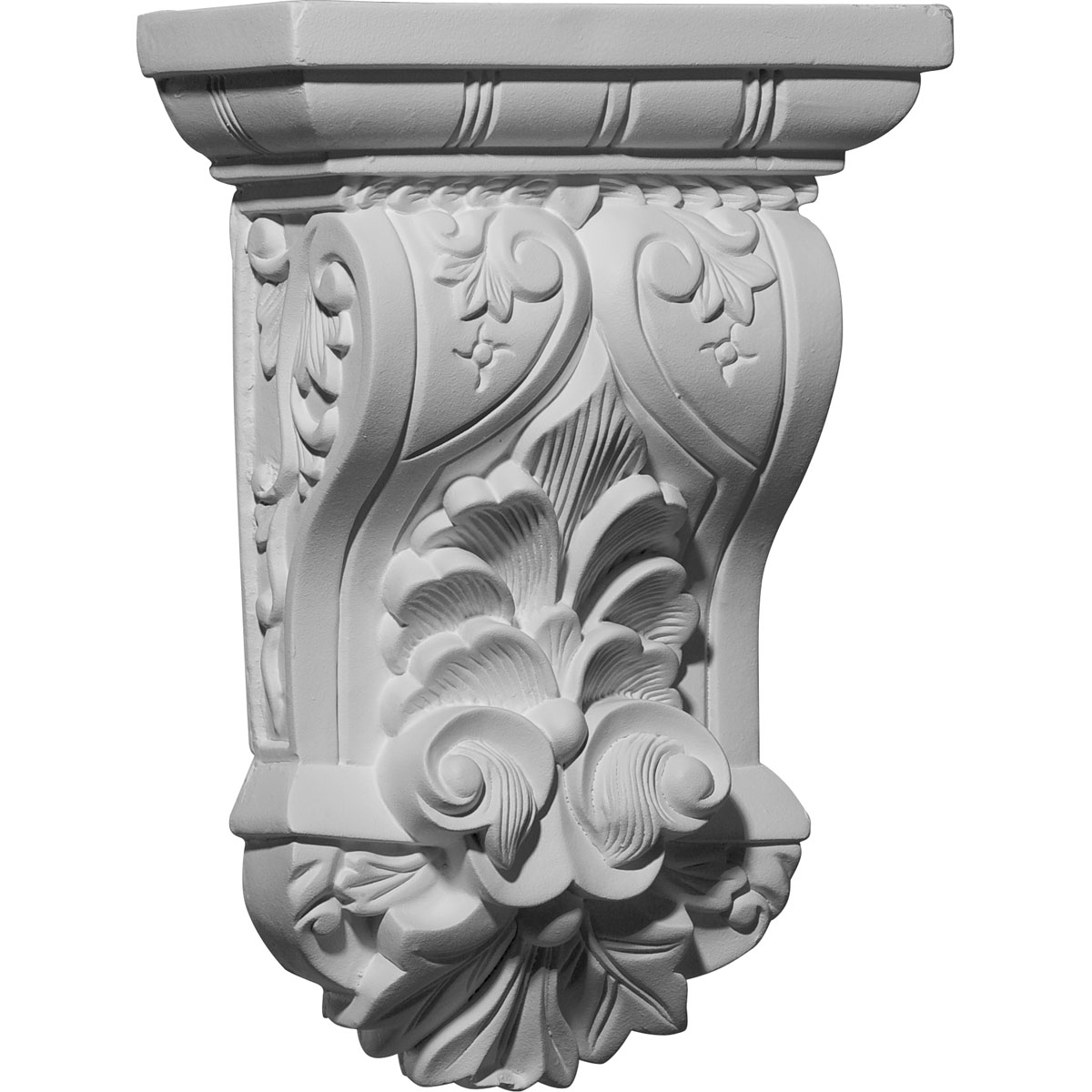 Ekena Millwork COR07X03X10NA 7.25-in x 3.0-in x 10.125-in Primed White Urethane Paintable Corbel