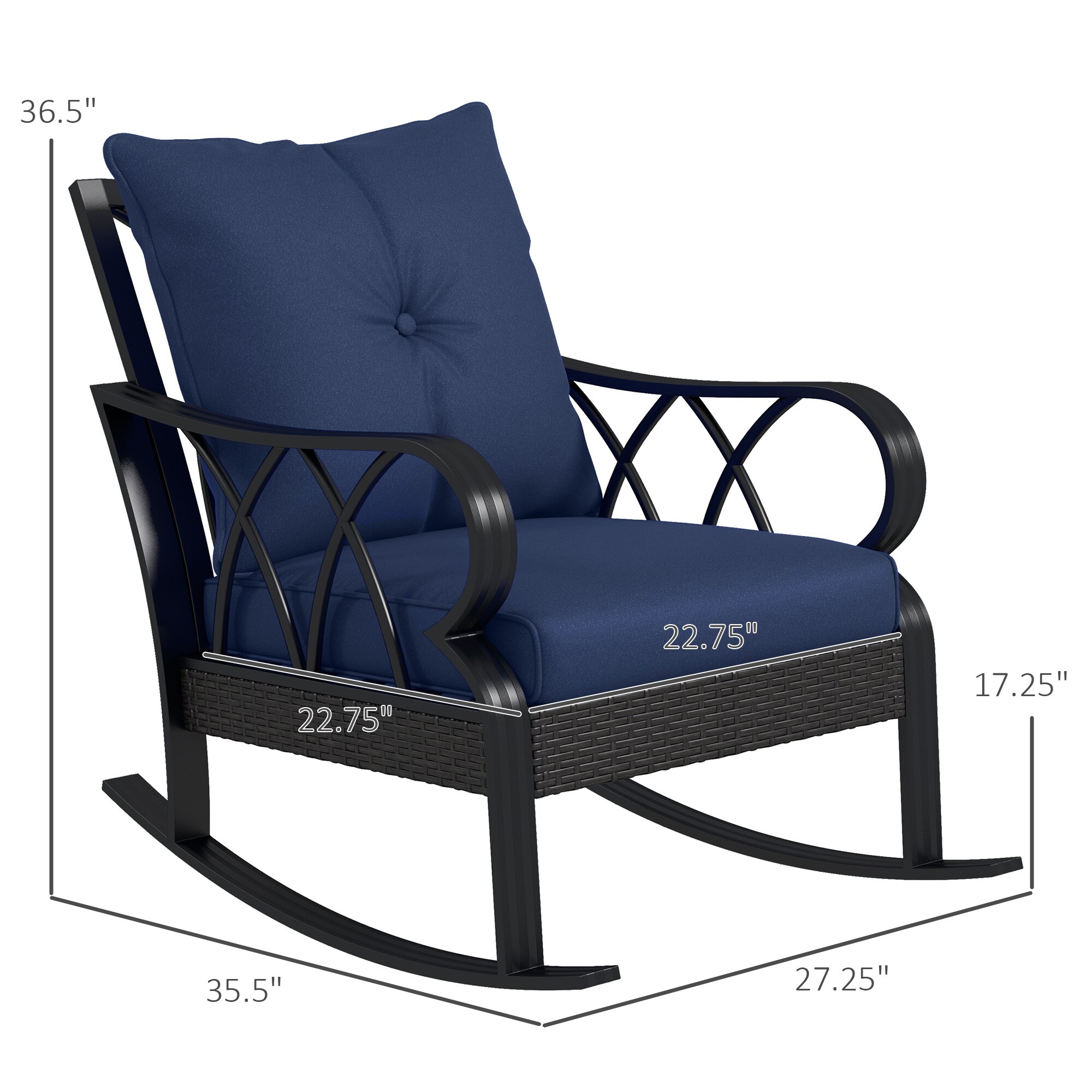 Outsunny 867-048V01DB Patio-Chairs - View #3
