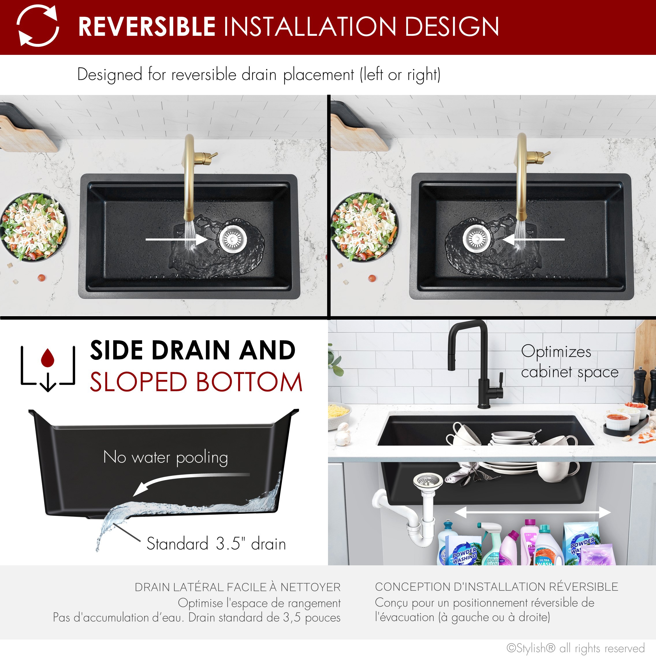 Stylish S-832WN1 Kitchen-Sinks - View #5