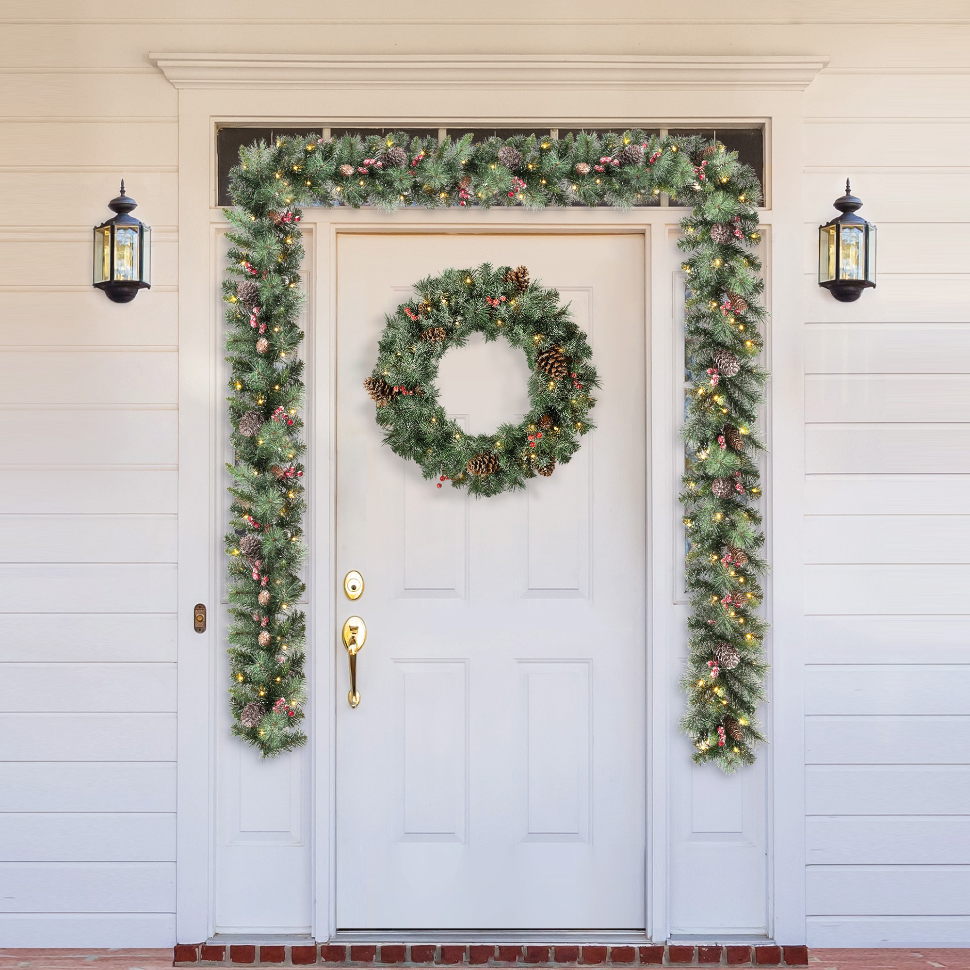 Glitzhome 2016000030 Artificial-Christmas-Garland - View #5