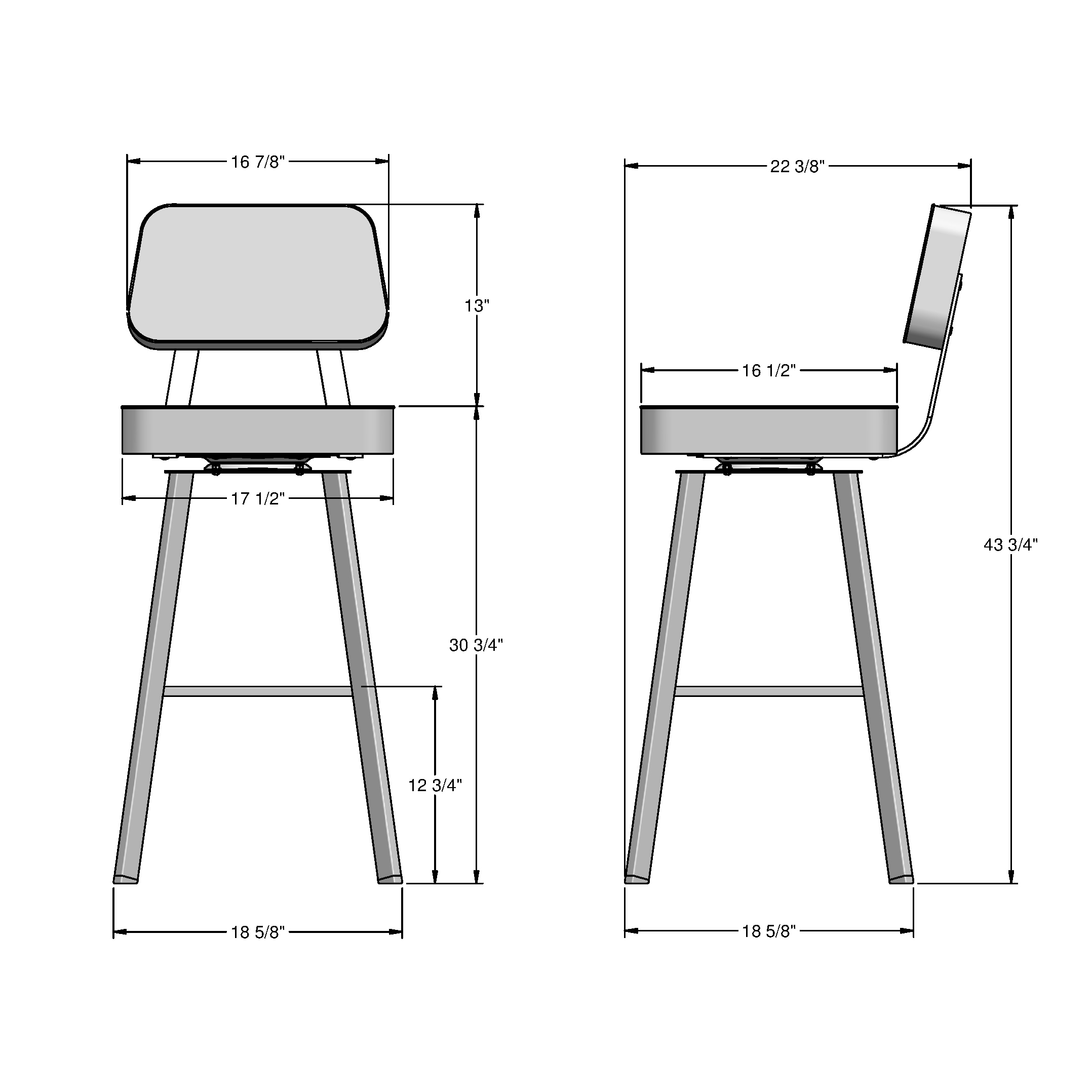 Amisco 41546-30WE/1B25DNF4 stools - View #4