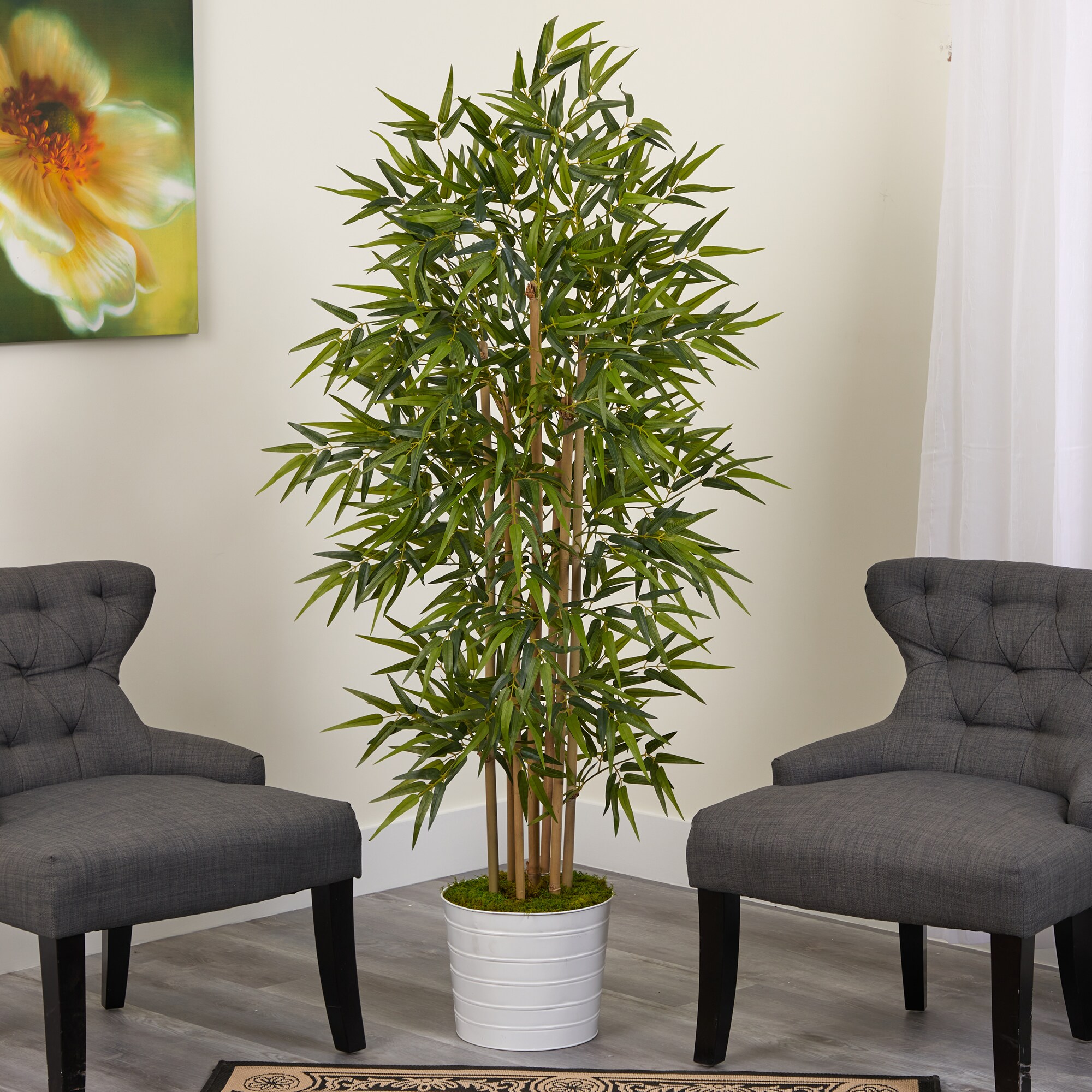 Nearly Natural 64-in Green Indoor Silk Artificial Tree in the ...