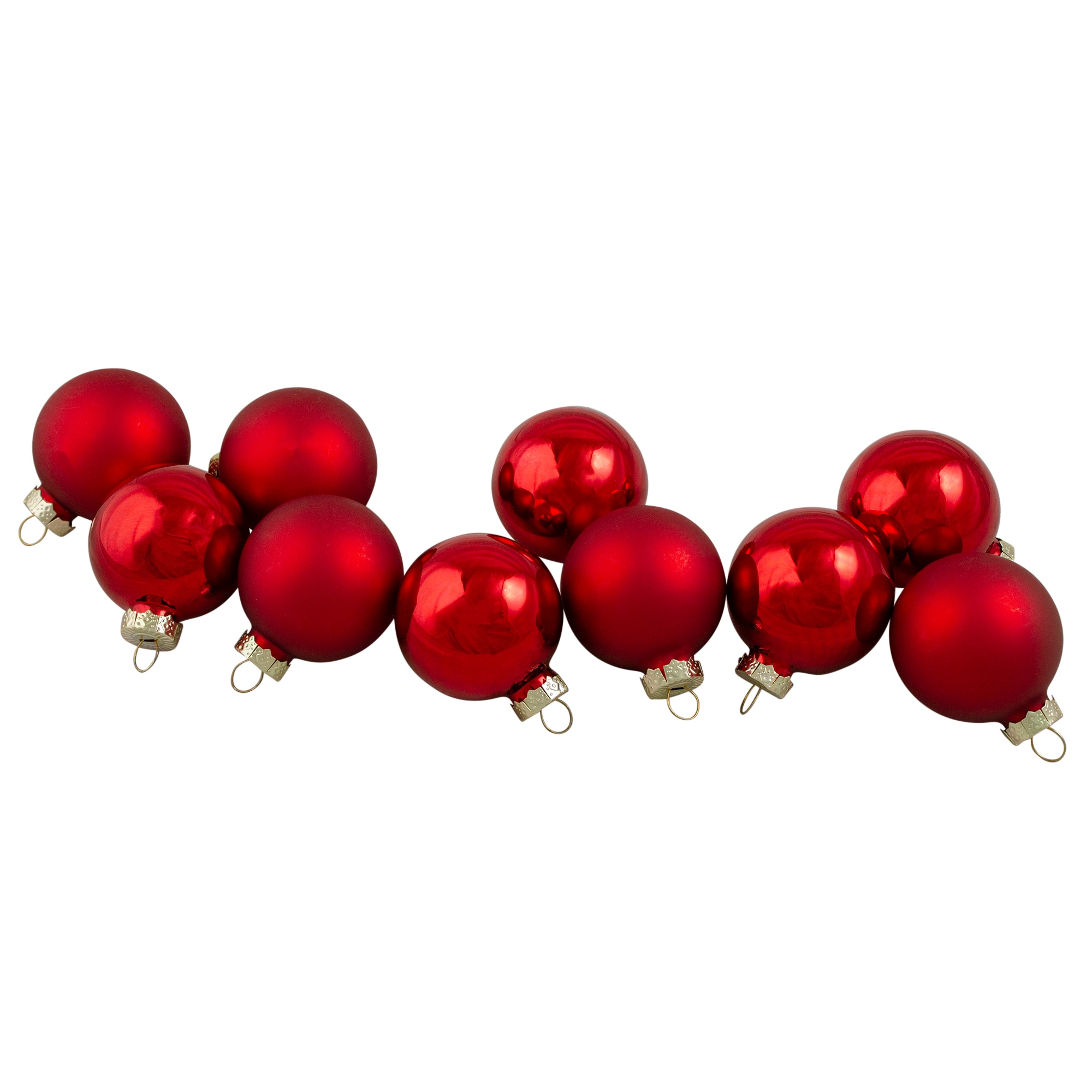 Northlight 32629156 10 -Pack Red Standard Indoor Ornament set