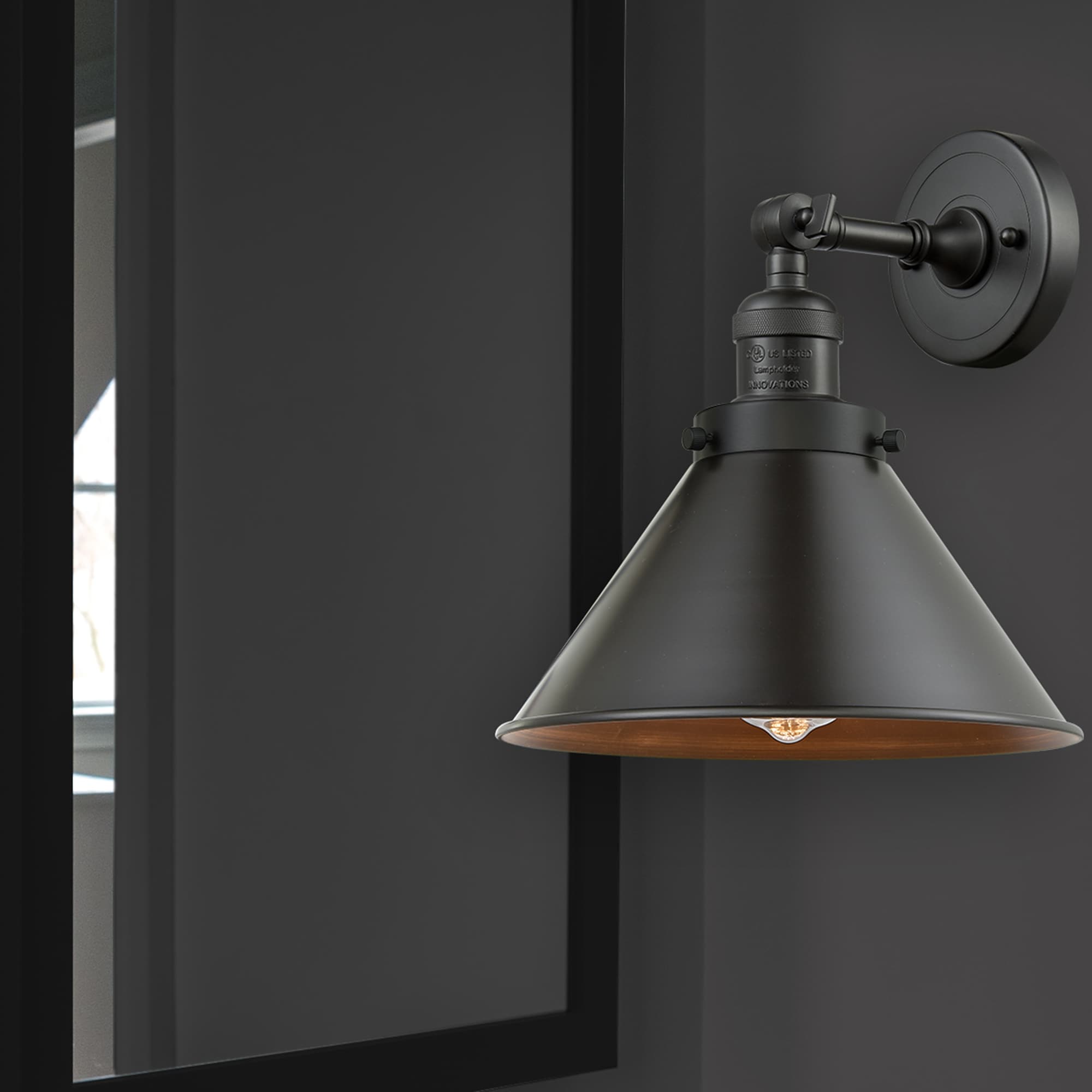 Innovations Lighting 203-OB-M10-OB Briarcliff 10-in W 1 -Light Oil-rubbed Bronze Wall Sconce