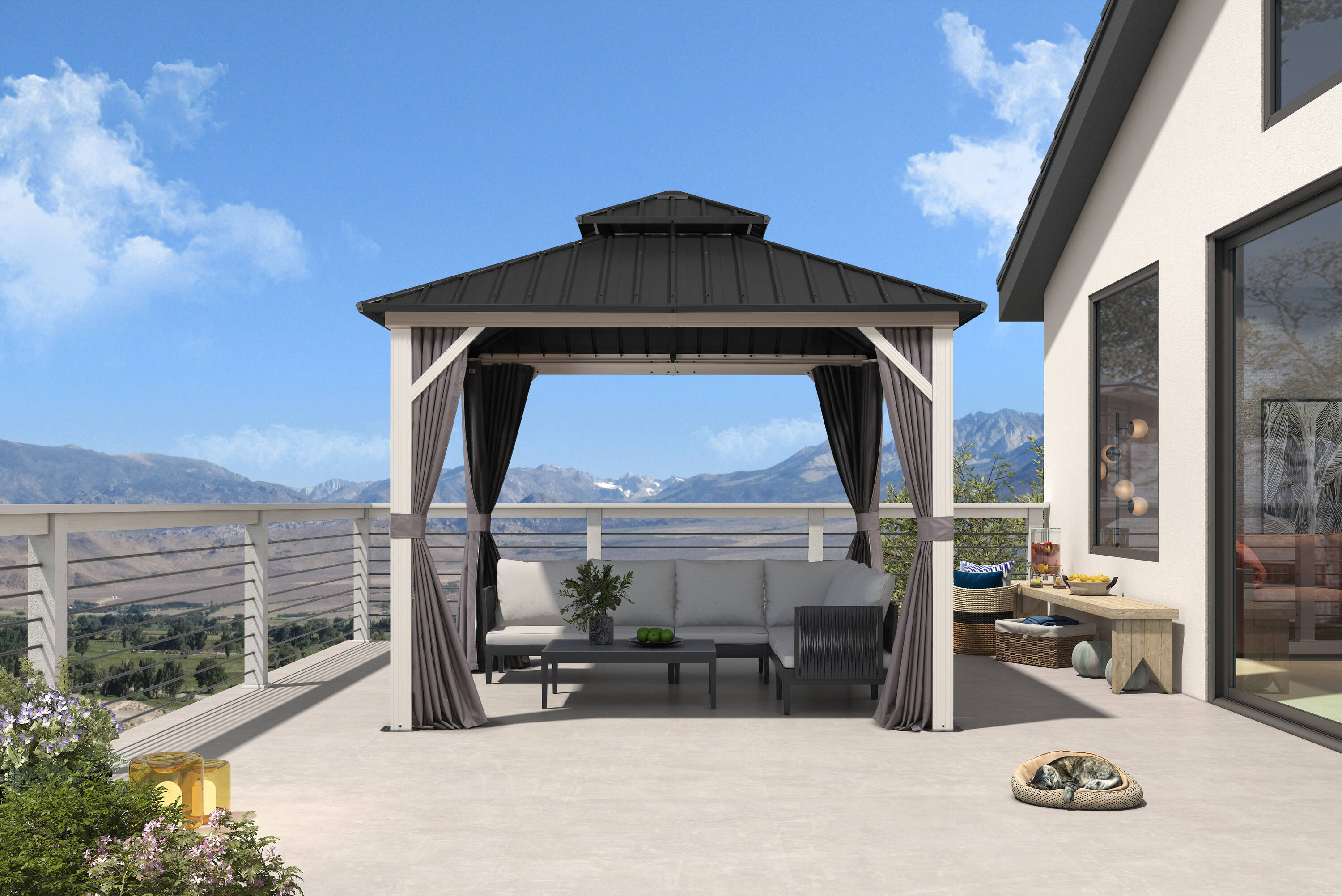 PURPLE LEAF LS02JJG1010 Wood-Resin-Gazebos - View #3