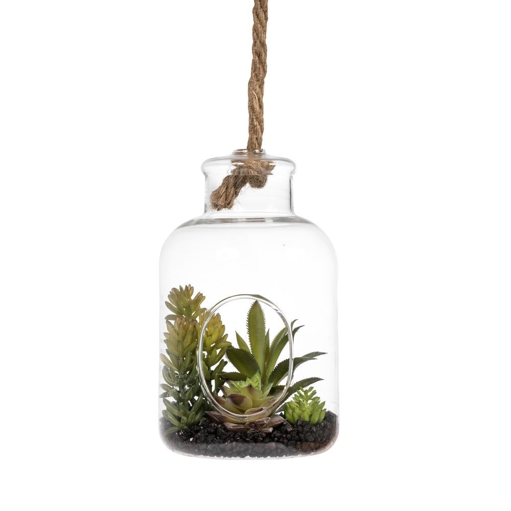 Vickerman FH182601 9-in Green Indoor Succulent Artificial Plant