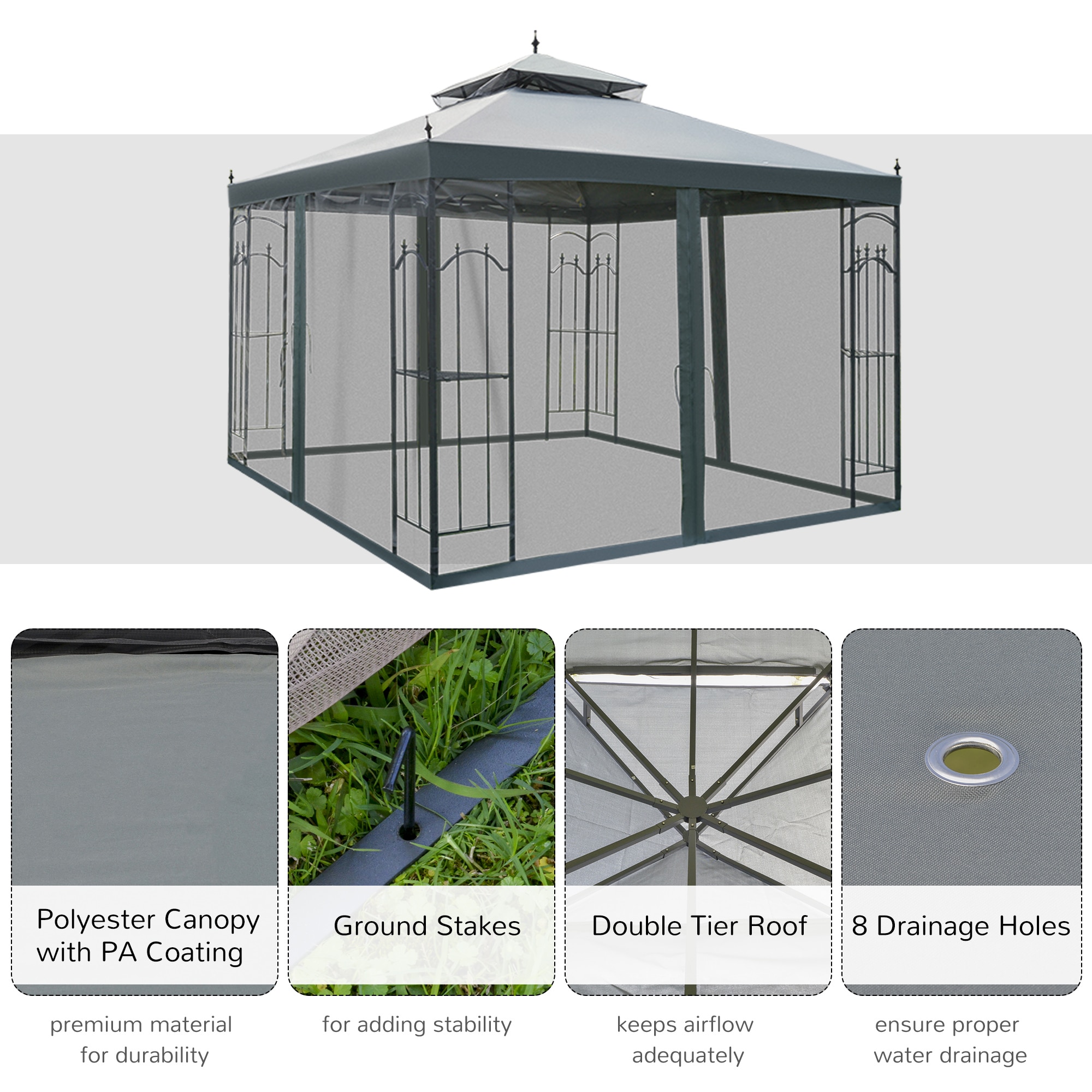 Bybafun YF4800012 Wood-Resin-Gazebos - View #3