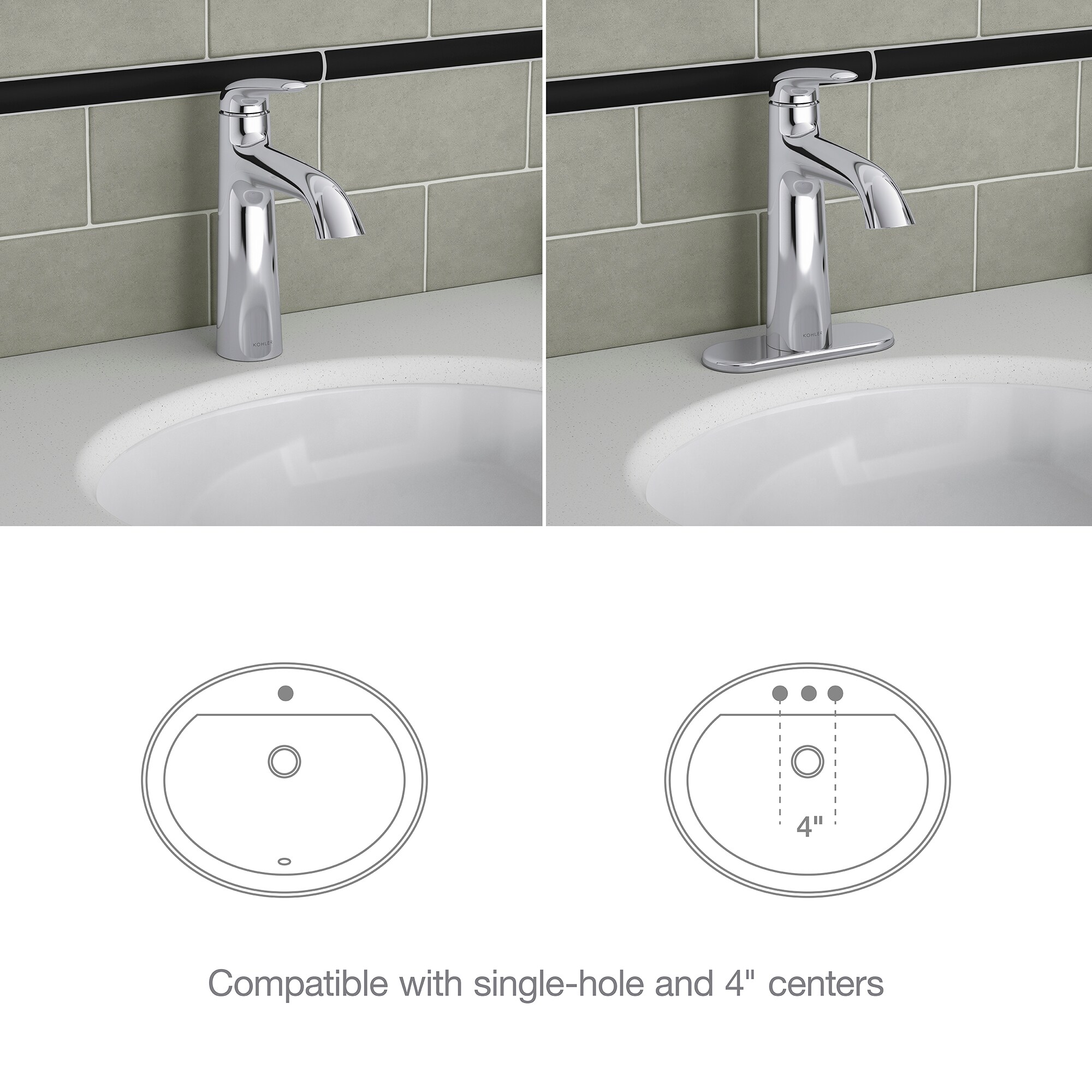 KOHLER K-R33046-4D-CP Lavatory-Faucets - View #9