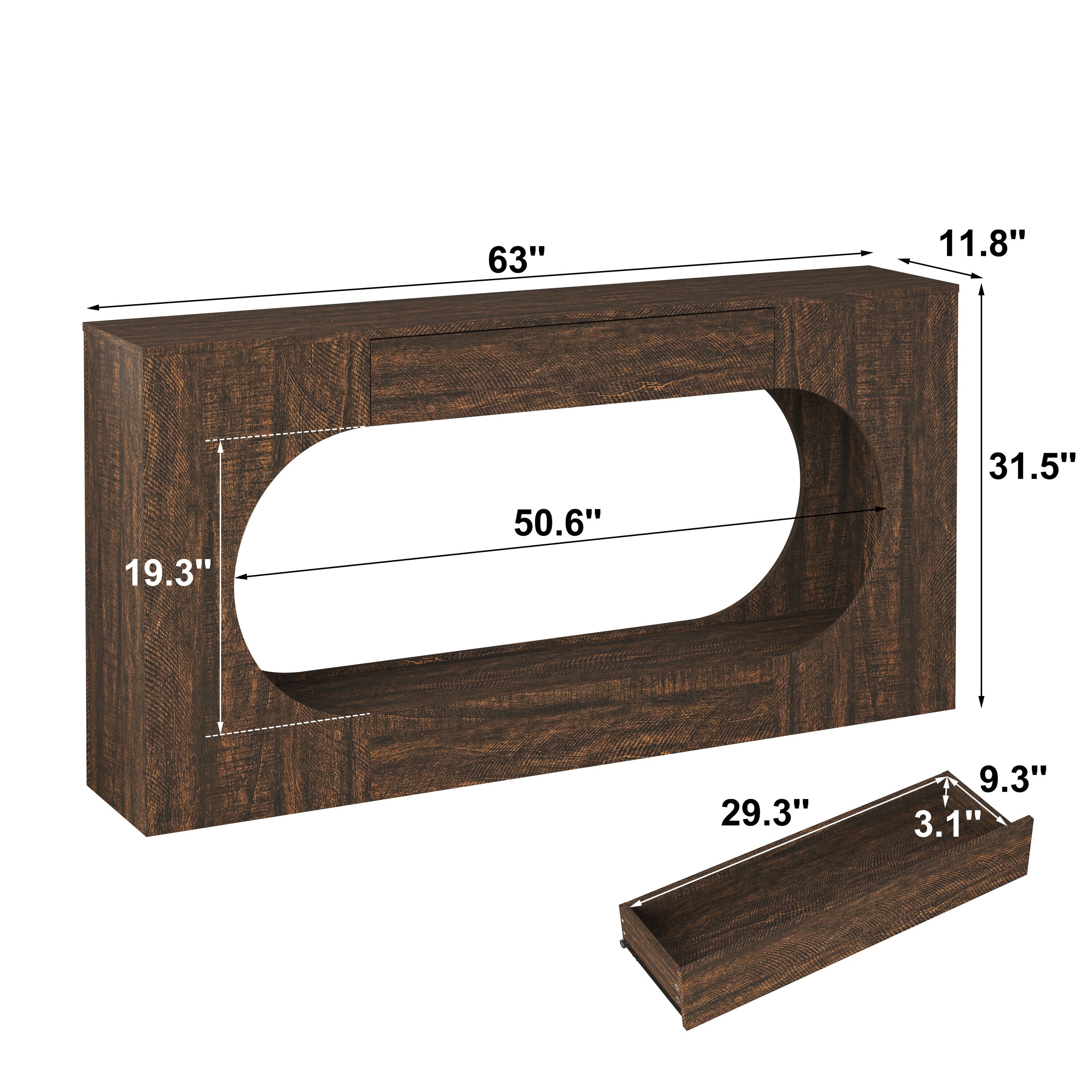 SINOFURN SYA330196BN Console-Sofa-Tables - View #3