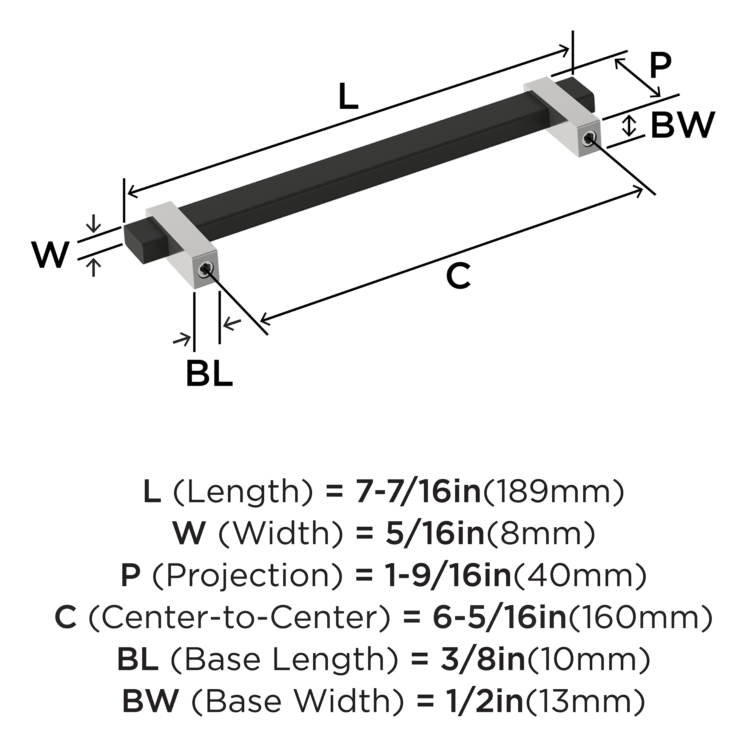 Amerock BP36727MB26 Cabinet-Pulls - View #4