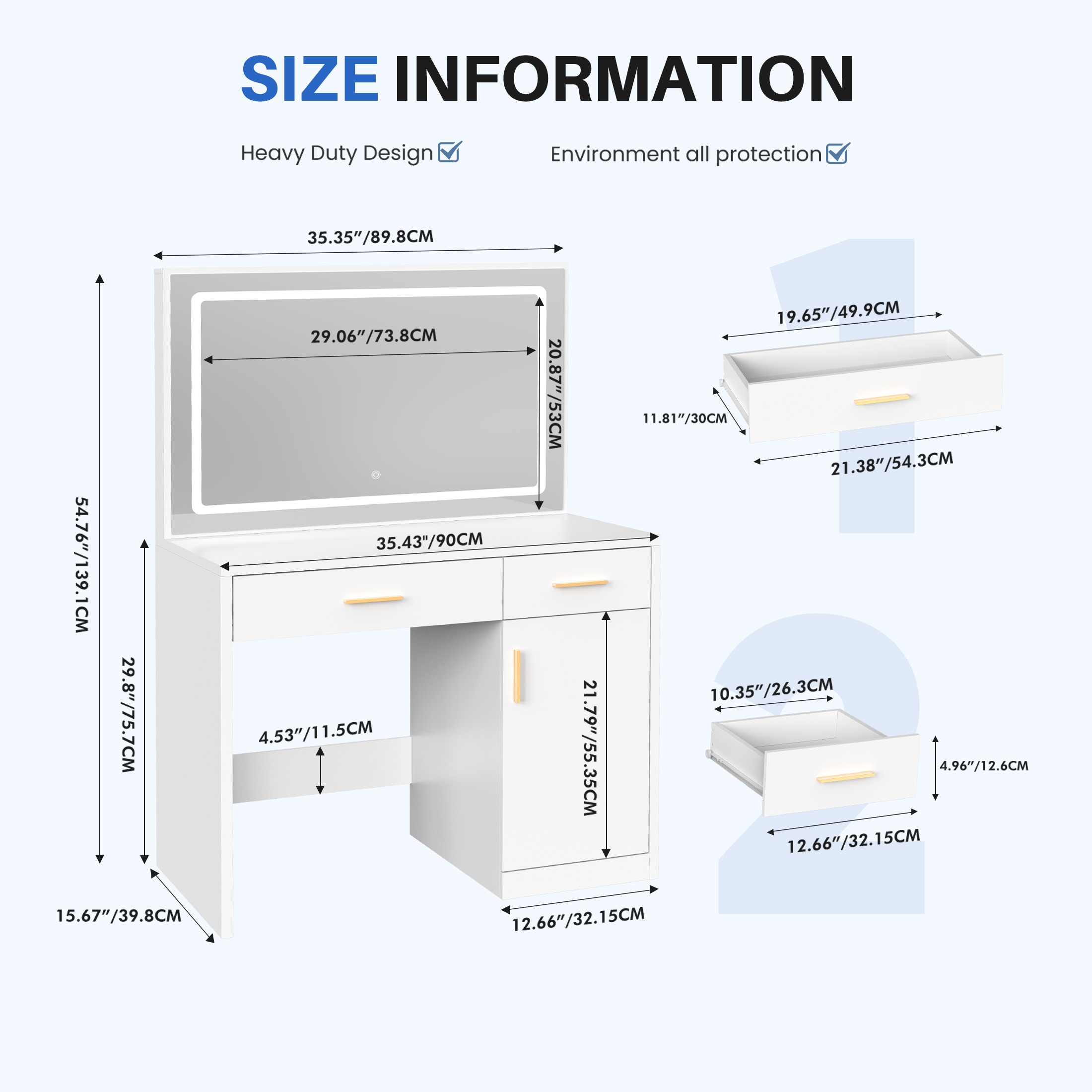 Sweetcrispy L-SZT-D01-WT Bedroom-Vanities - View #7