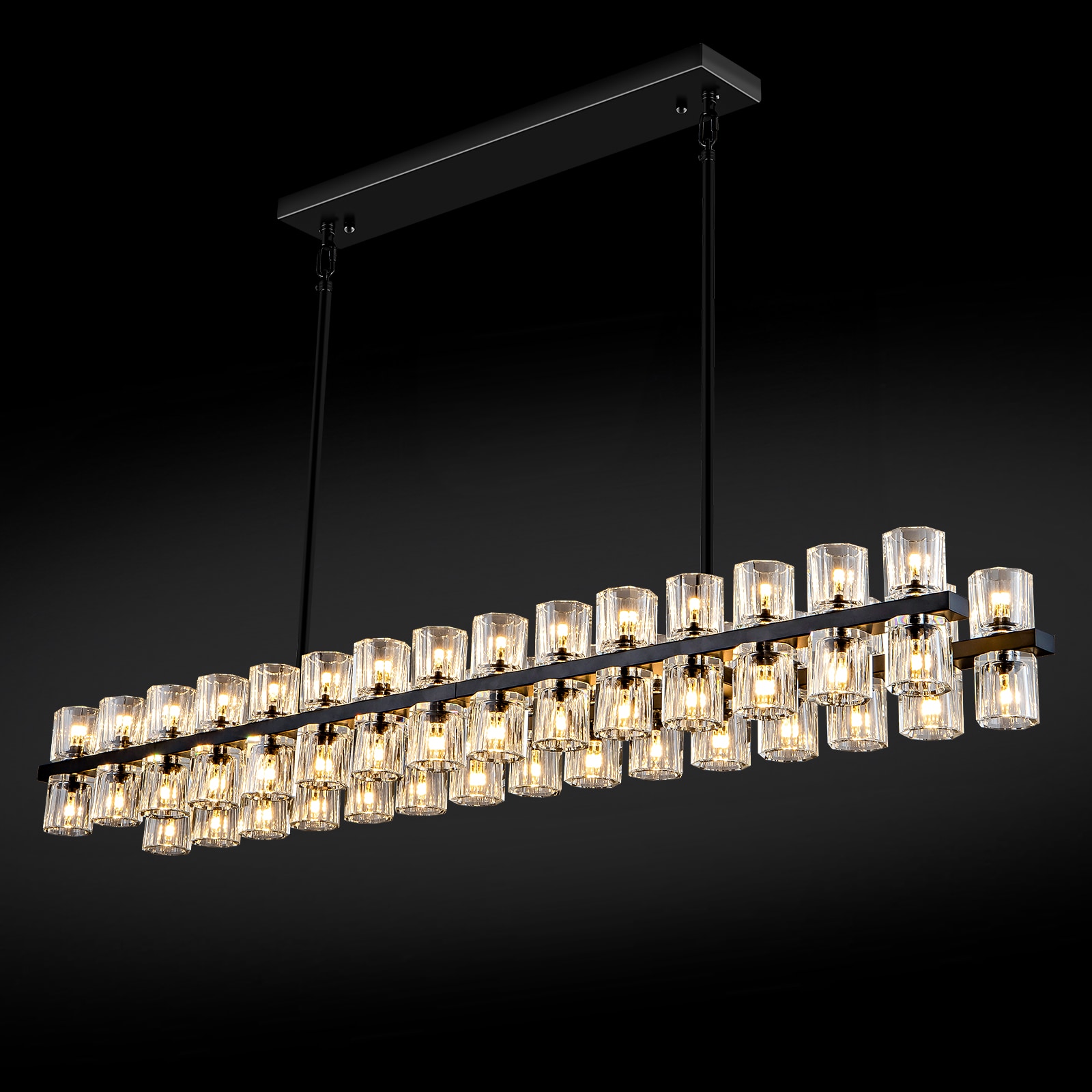 Kviflon 60 - Light 54’’ Crystal Dimmable LED Kitchen Island Rectangle ...