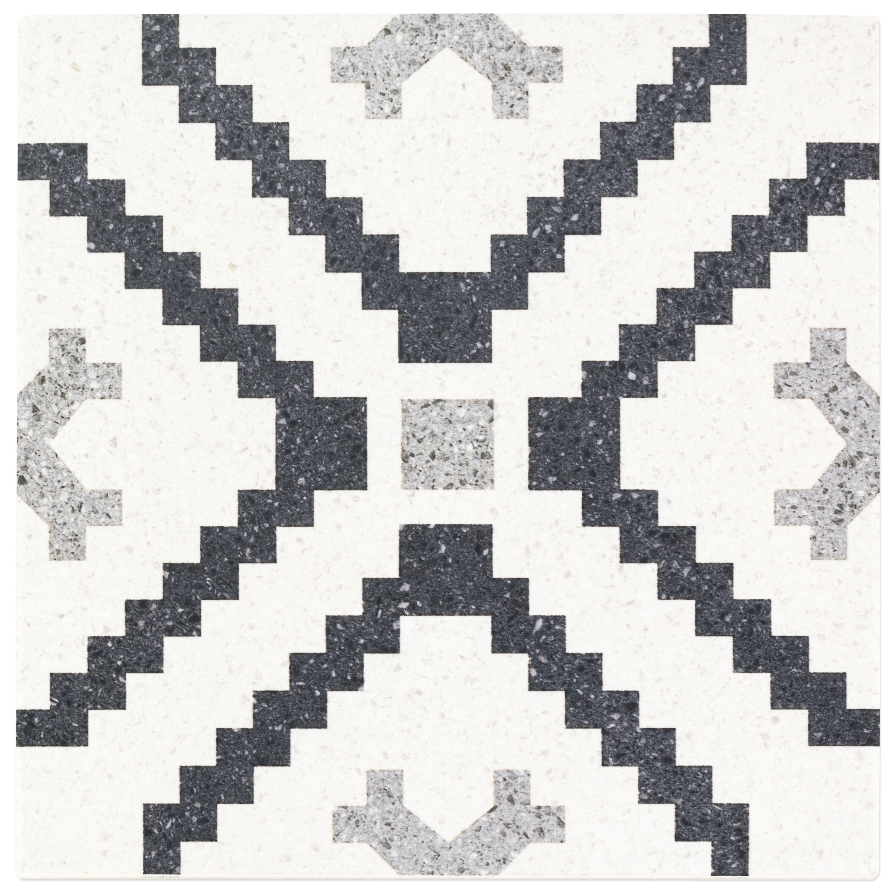 Artmore Tile EXT3RD103975 Sample - Eyre Lempicka 9-in x 9-in Matte Porcelain Encaustic Floor and Wall Tile