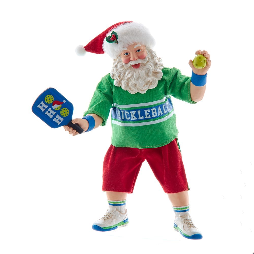 10-Inch Fabriche Santa Playing Pickleball