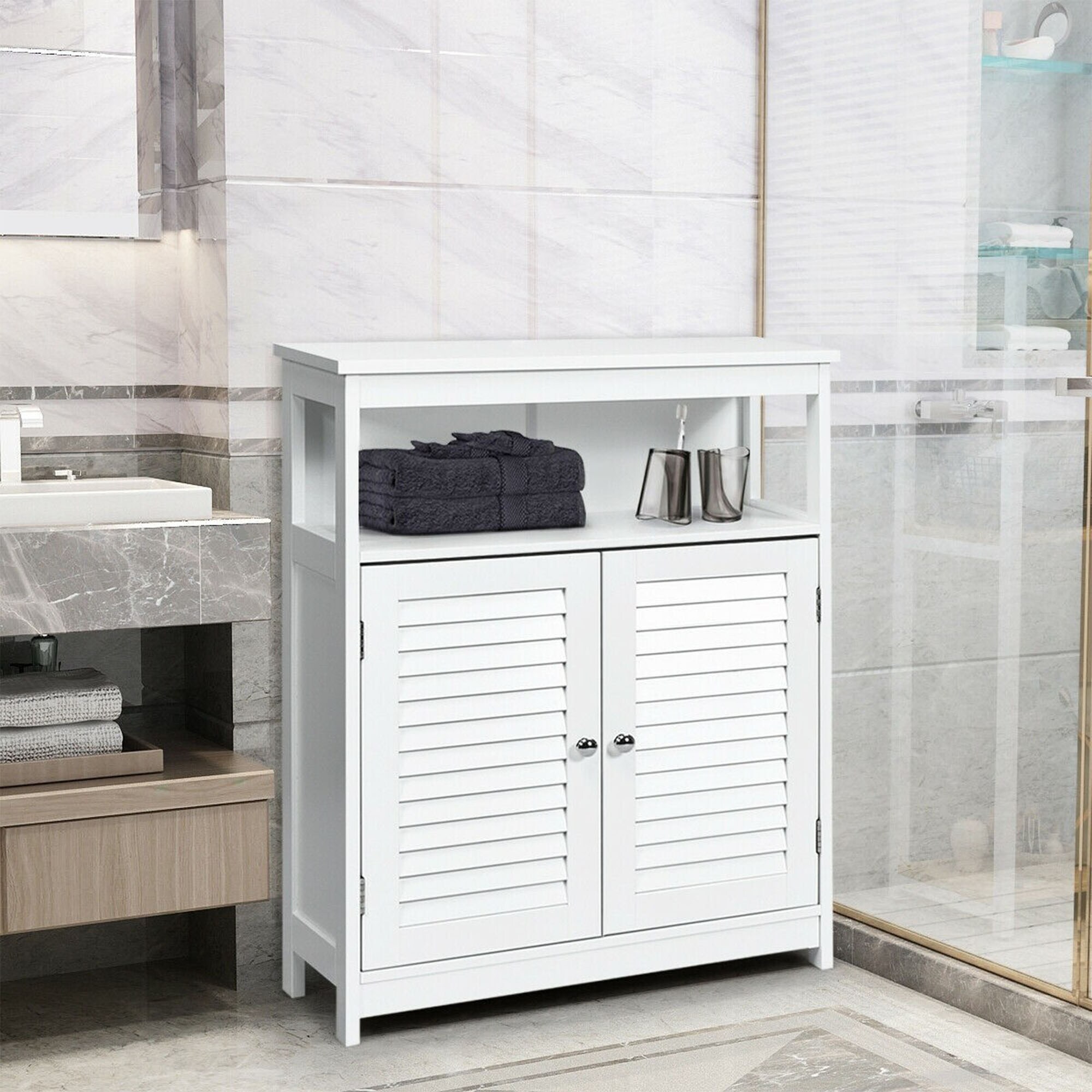 WELLFOR OUJ65847WH Linen-Cabinets - View #7