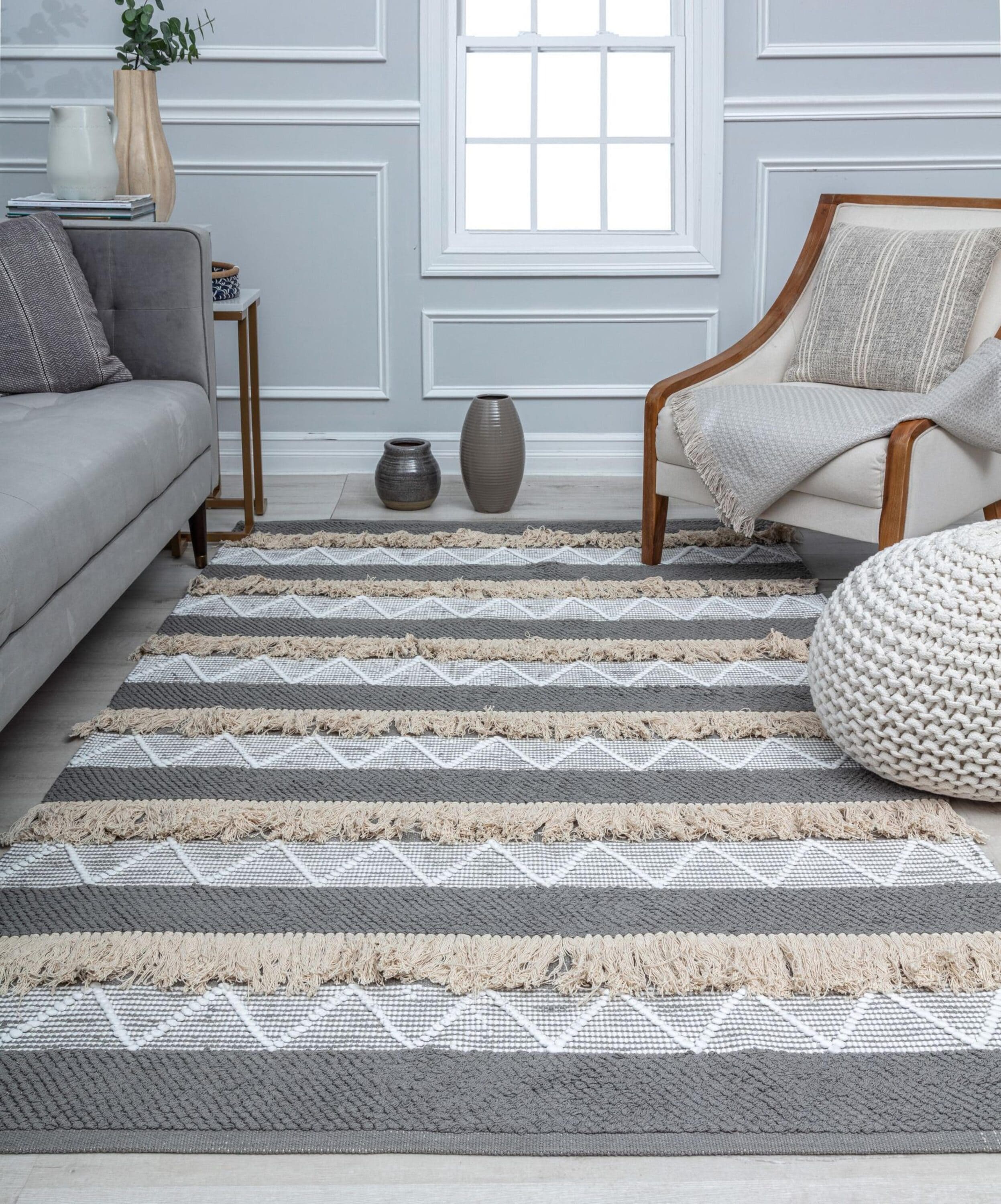 Rugs America 32002 Yves 5 x 7 (ft) Cotton Transcendent Rectangular Indoor Tribal Moroccan Area rug
