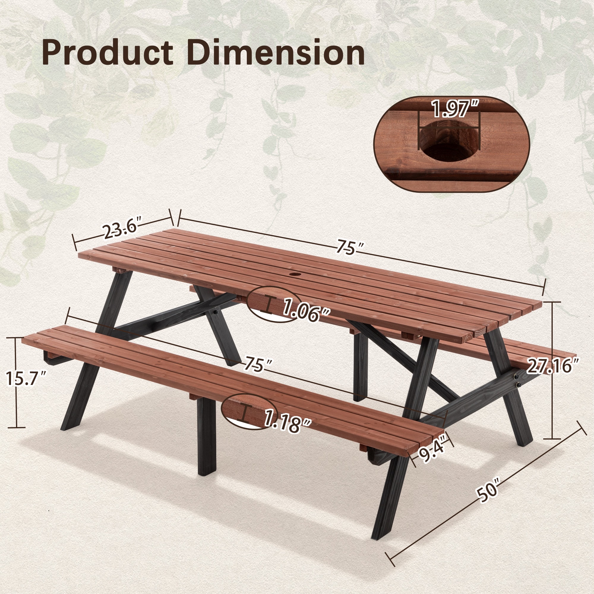 BABOOM BOM-P385498-OR Picnic-Tables - View #4