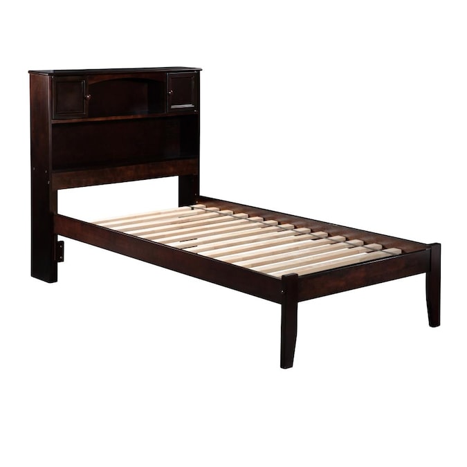 Atlantic Furniture Newport Espresso, Twin Xl Storage Bed With Bookcase Headboard