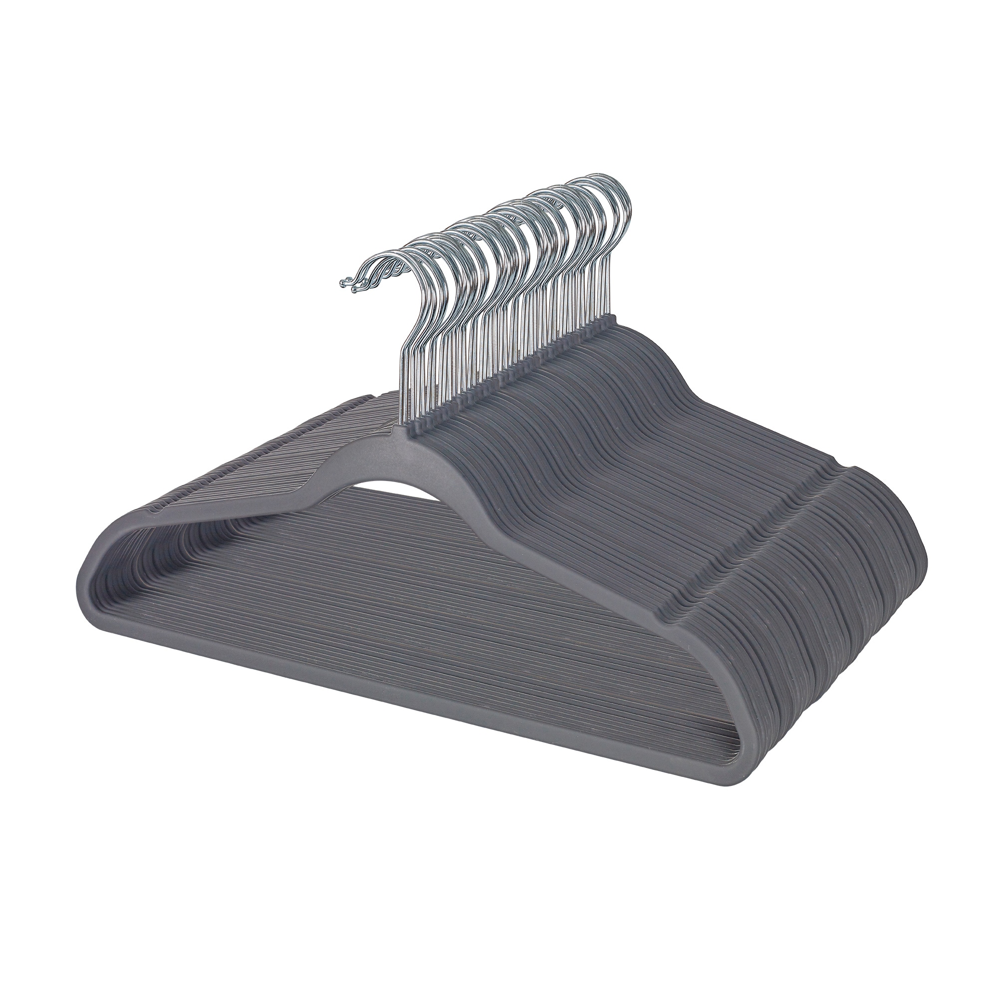 neatfreak 50-Pack Steel Non-slip Grip Clothing Hanger (Gray) at
