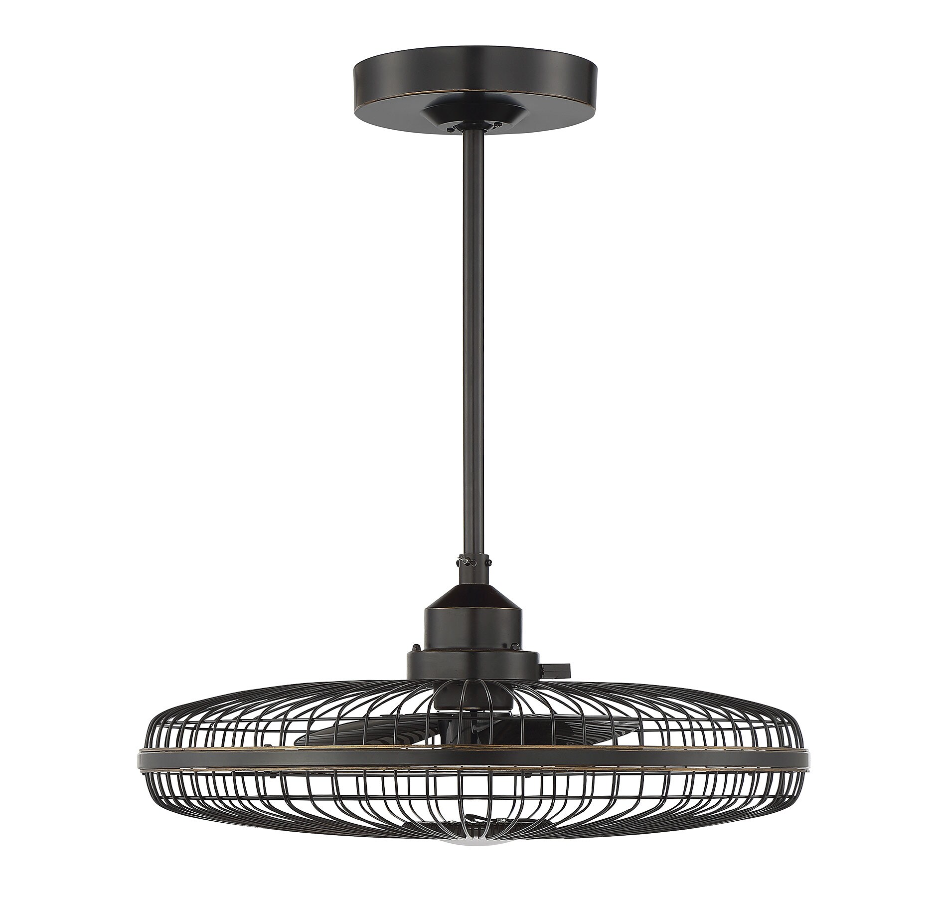 Wetherby Classic Bronze Industrial LED Chandelier Fan with Remote