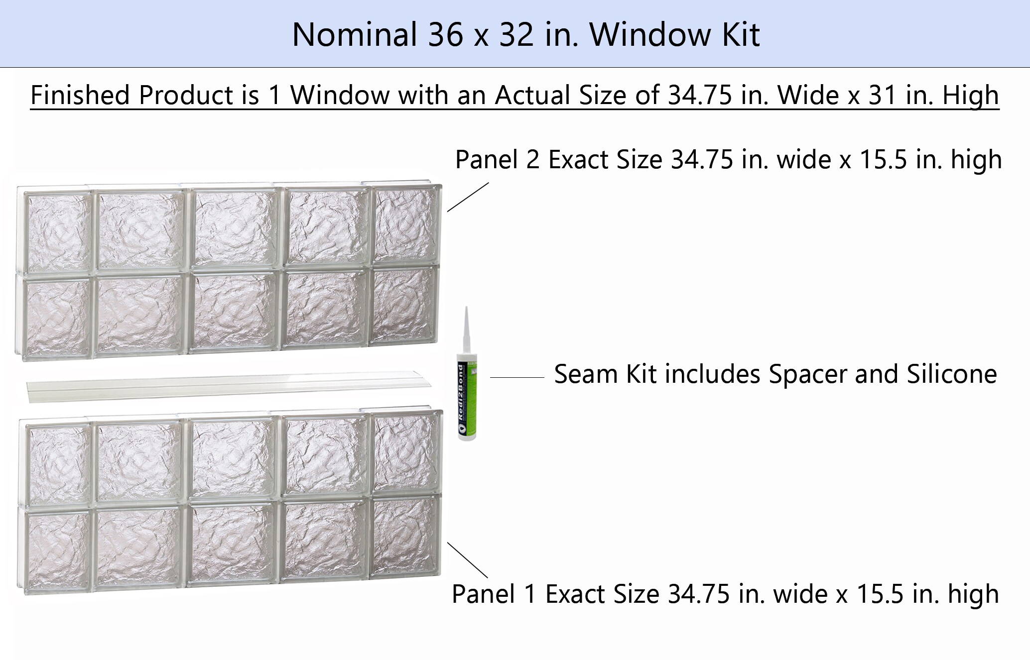 REDI2SET S3632IS Glass-Block-Windows - View #2