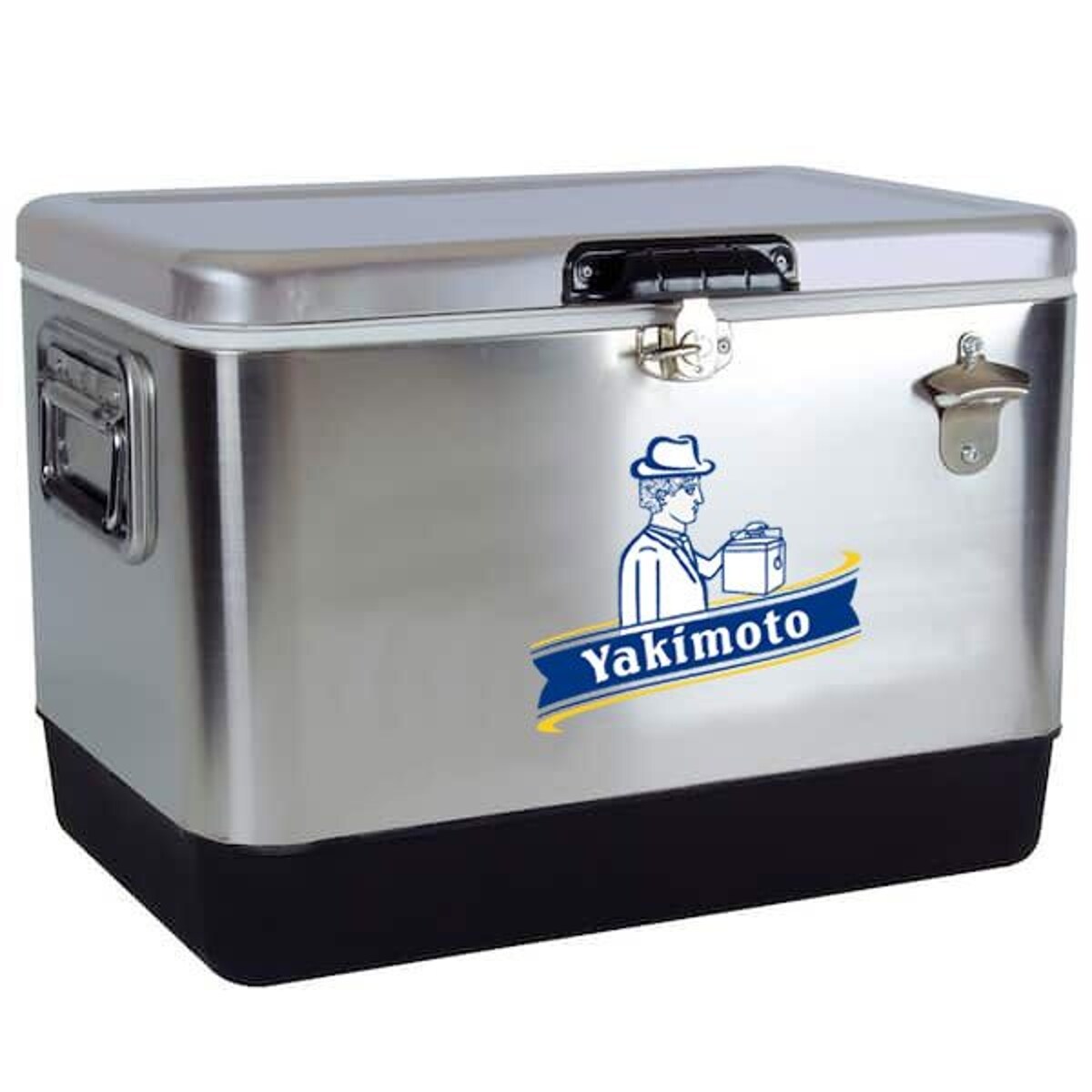 Loheer - 54-Quart Stainless Steel Cooler 23.6-in W Leak-Proof Portable Ice Chest