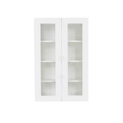 Glass Panel Kitchen Cabinets At Com - 24 Inch Wall Cabinet With Glass Doors