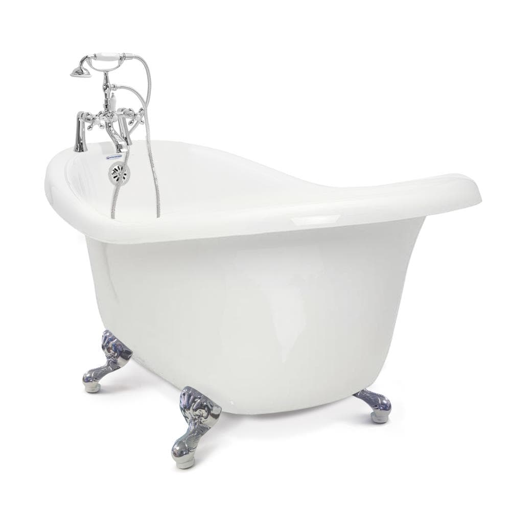 Acrylic Oval Reversible Drain Clawfoot, Claw Bathtub Faucet