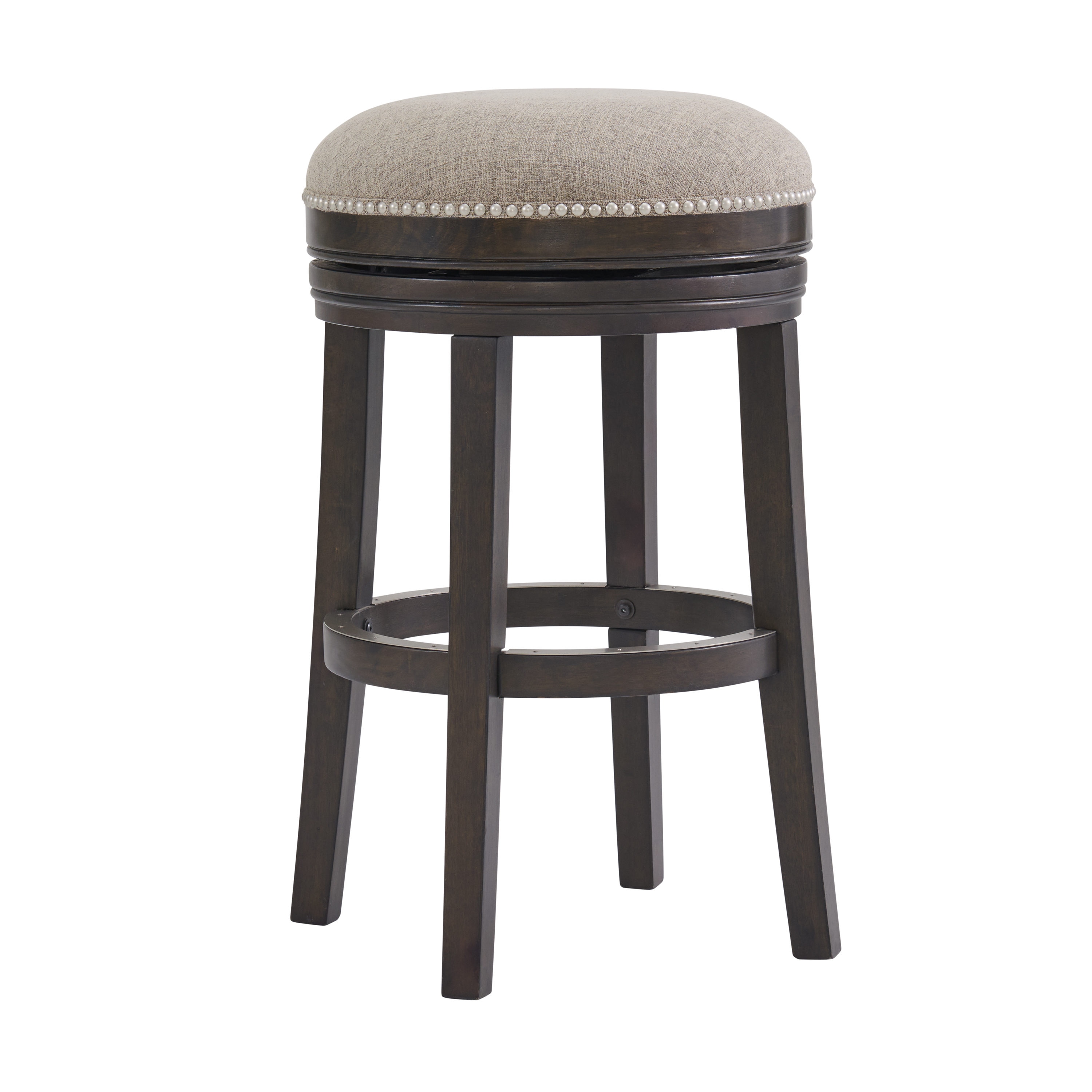 Backless harlow upholstered 2025 swivel counter stool