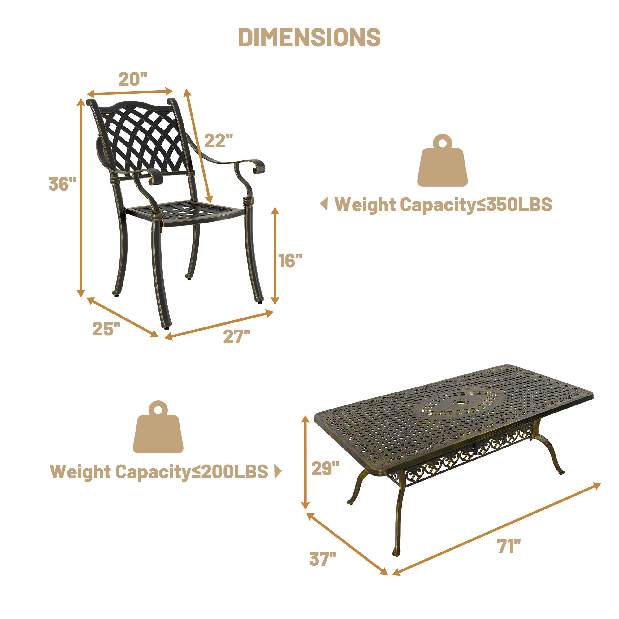 Clihome CL-XG180DFX-BR Patio-Dining-Sets - View #5