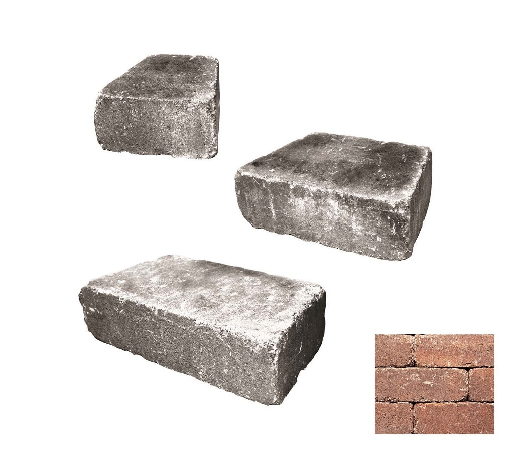 Belgard 16250233 4-in H x 1.6-in L x 8-in D Harvest Blend Concrete Retaining Wall Block