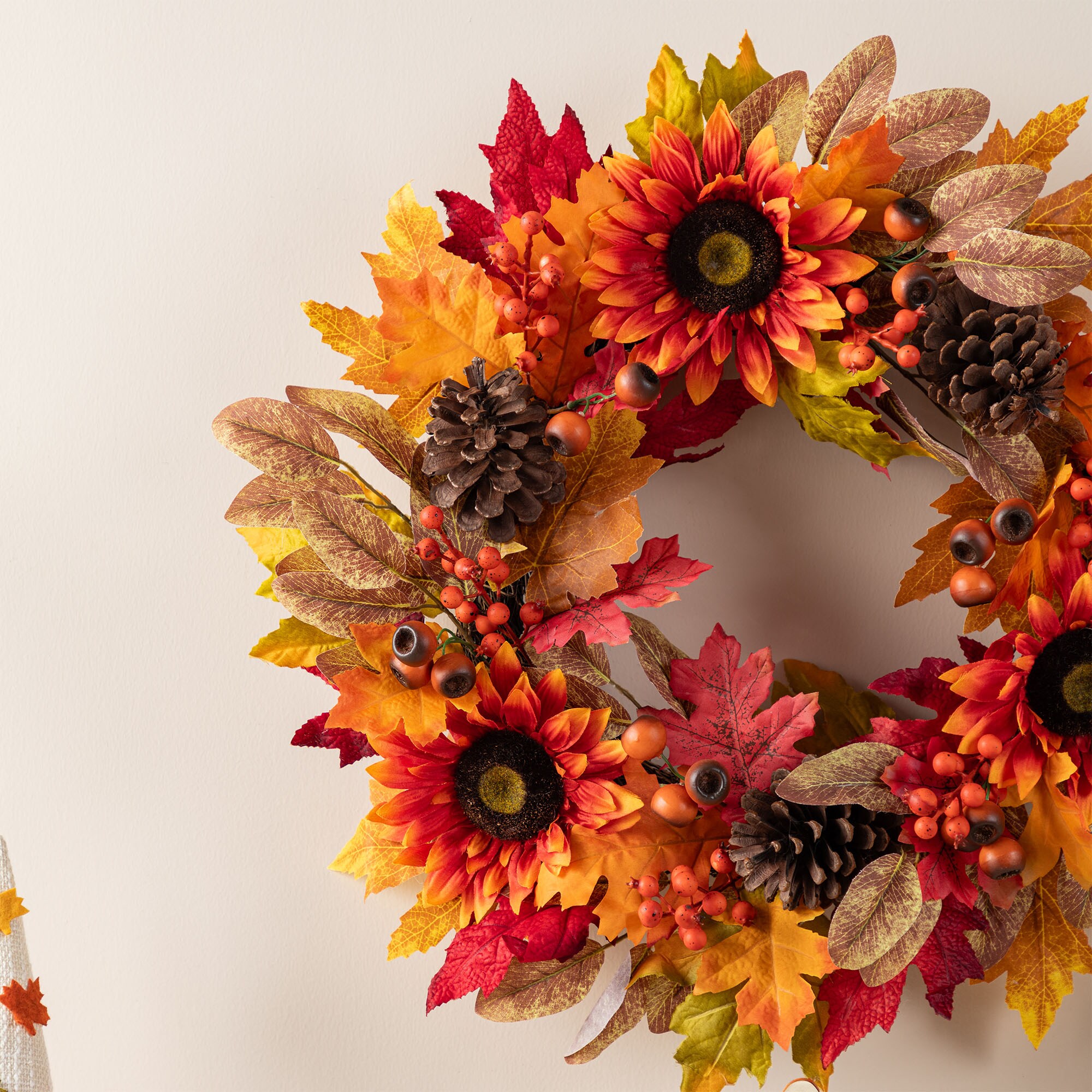 Glitzhome 2019500027 Artificial-Thanksgiving-Wreaths - View #9