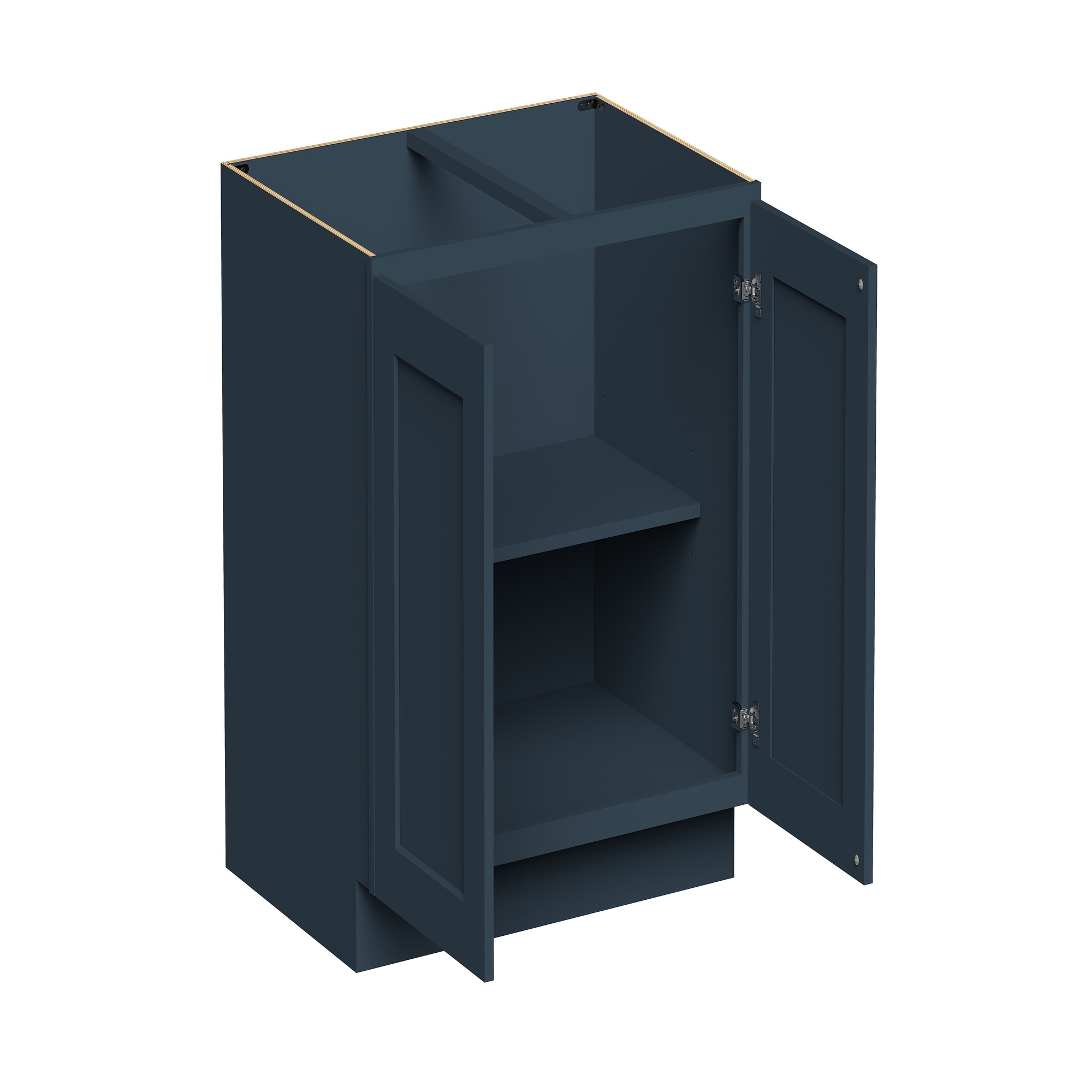 Boyel Living 33-in W x 34.5-in H x 24-in D Charcoal Blue Shaker Ready-to-Assemble Kitchen Full Height Door Base Cabinet with Soft-Close Hardware