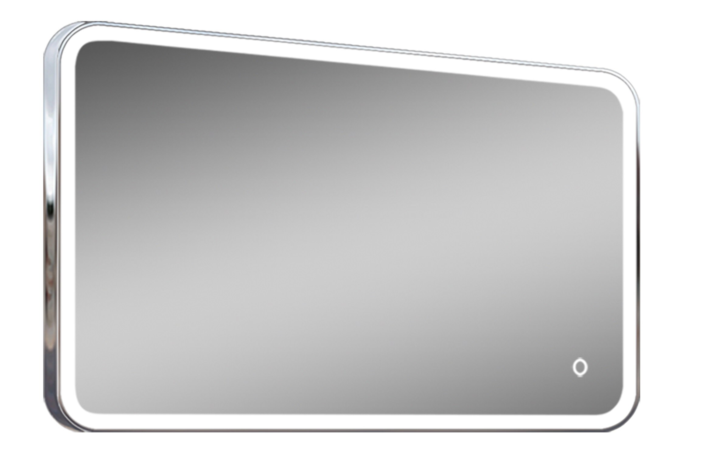 lighted IMPRESSIONS LI9544 Saffron 31.5-in x 19.6875-in Lighted Aluminum Framed Bathroom Vanity Mirror