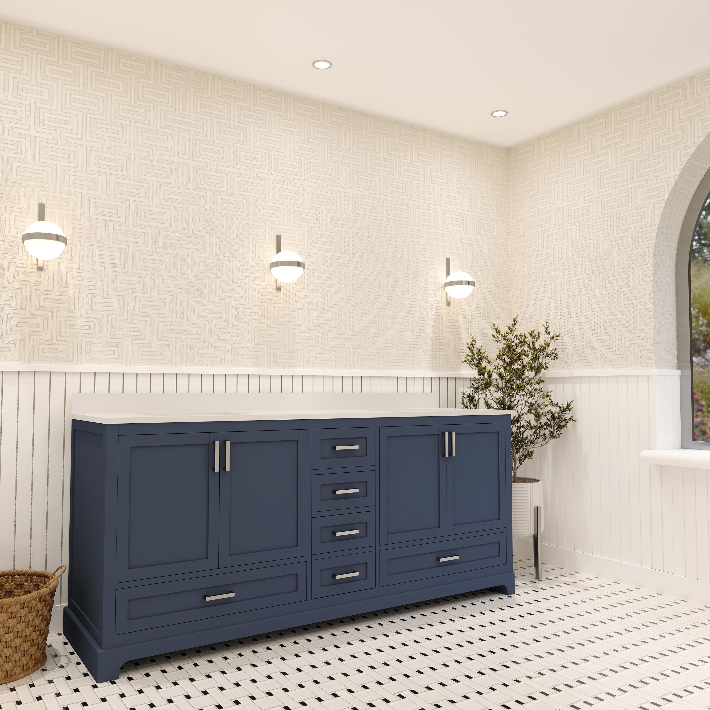 Ayna Decors AVM72NB3002 Bath-Vanity-Combo - View #2