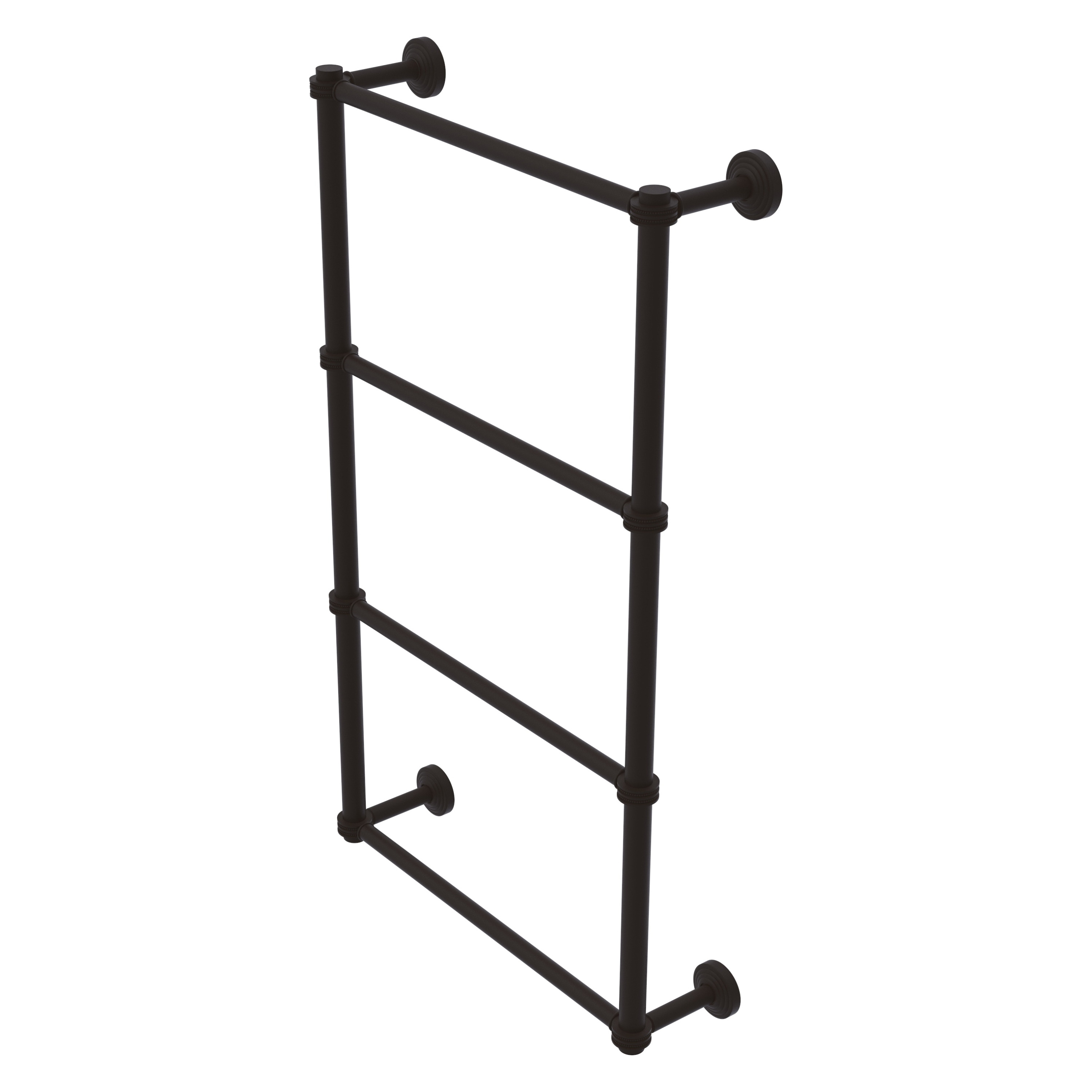Allied Brass WP-28D-36-ORB Waverly Place 36-in double Oil-rubbed bronze Wall mount 4-tier Towel Bar