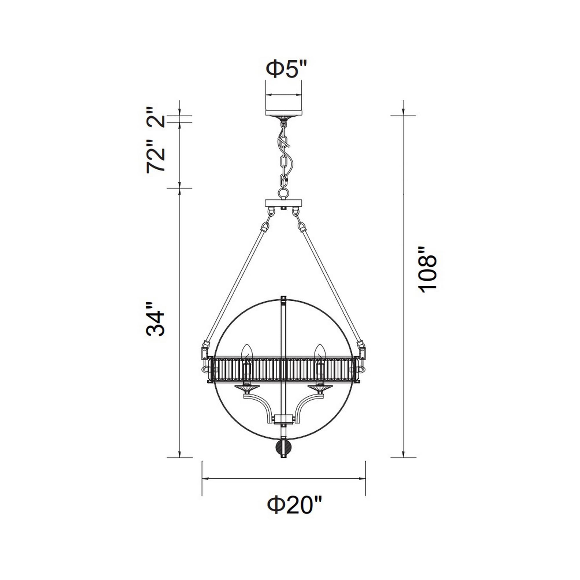 CWI Lighting Arkansas 4-Light Black Traditional Damp Rated Chandelier ...