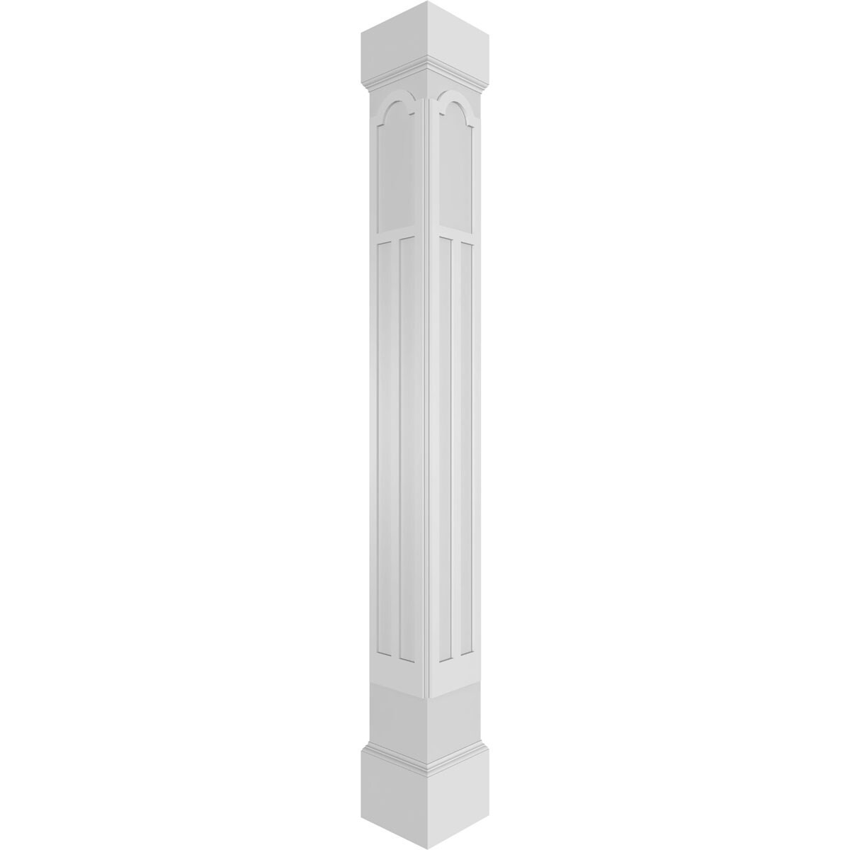 Ekena Millwork CC1208ENPMTMIMI Paramount Fretwork 12-Inches L x 8-Feet Unfinished PVC Column Wrap