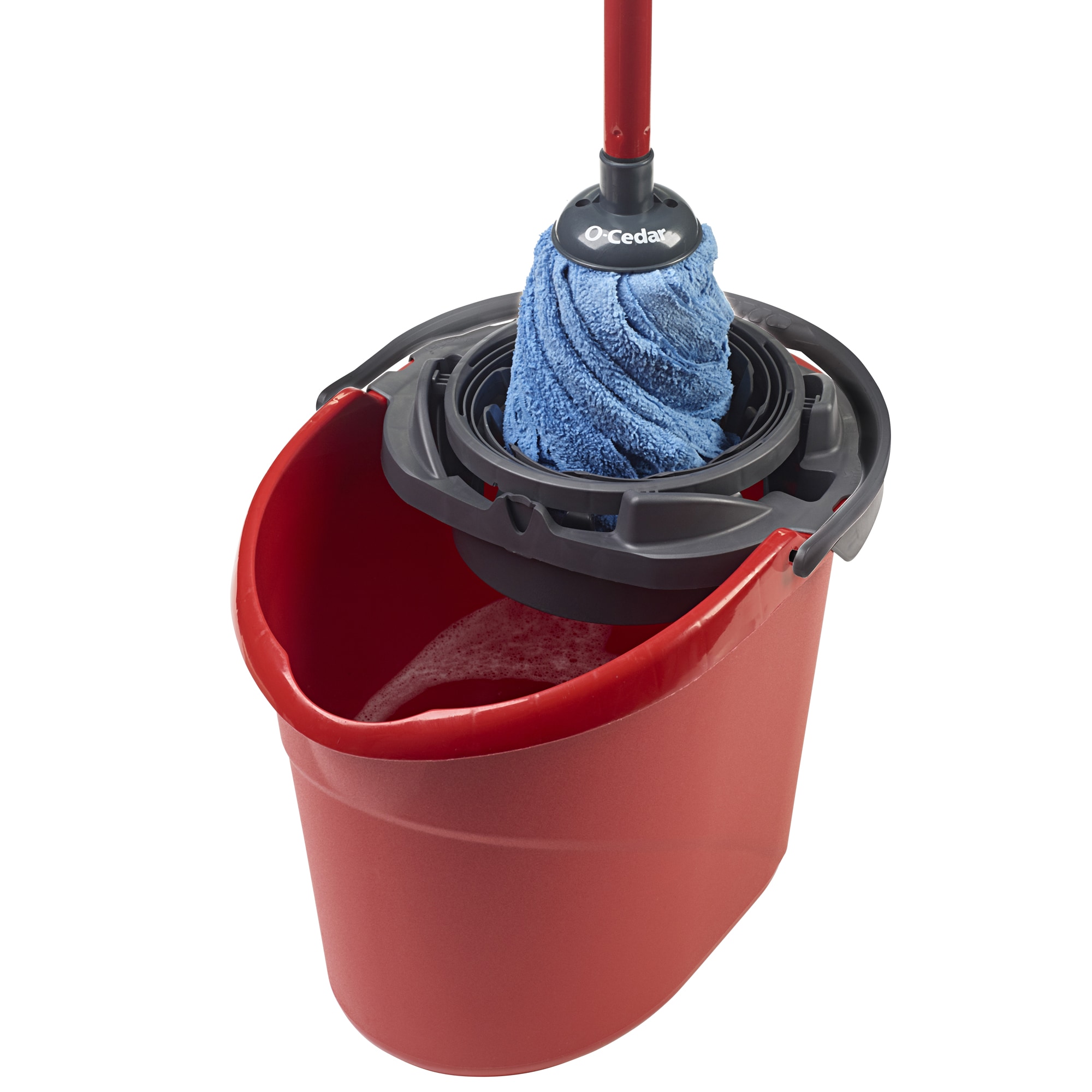 O-Cedar Microfiber Cloth Mop & QuickWring Bucket with Extra Refill, 2 Piece  Set