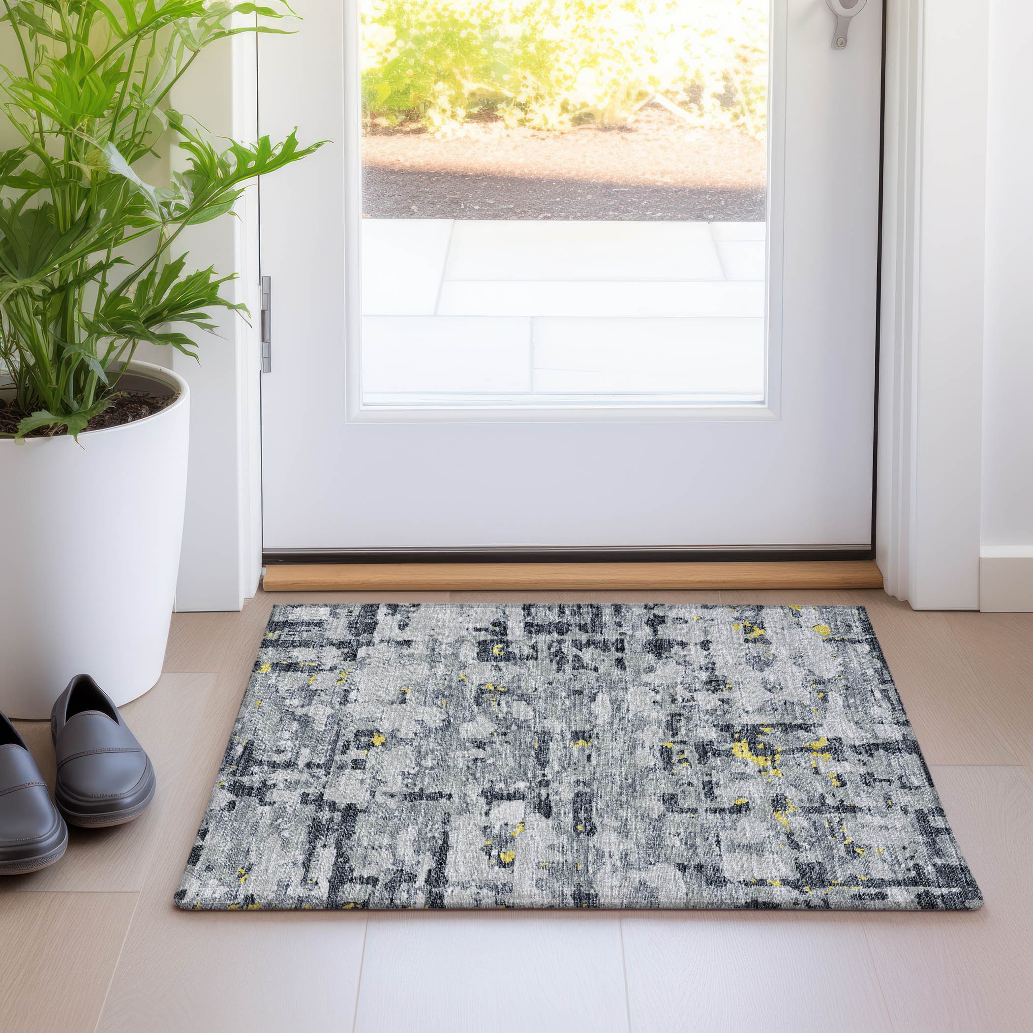 Addison Rugs AMF76GI20X30 Mayfield AMF76GI 2 x 3 (ft) Loomed Polyester Gilded Rectangular Indoor Abstract Machine washable Area rug