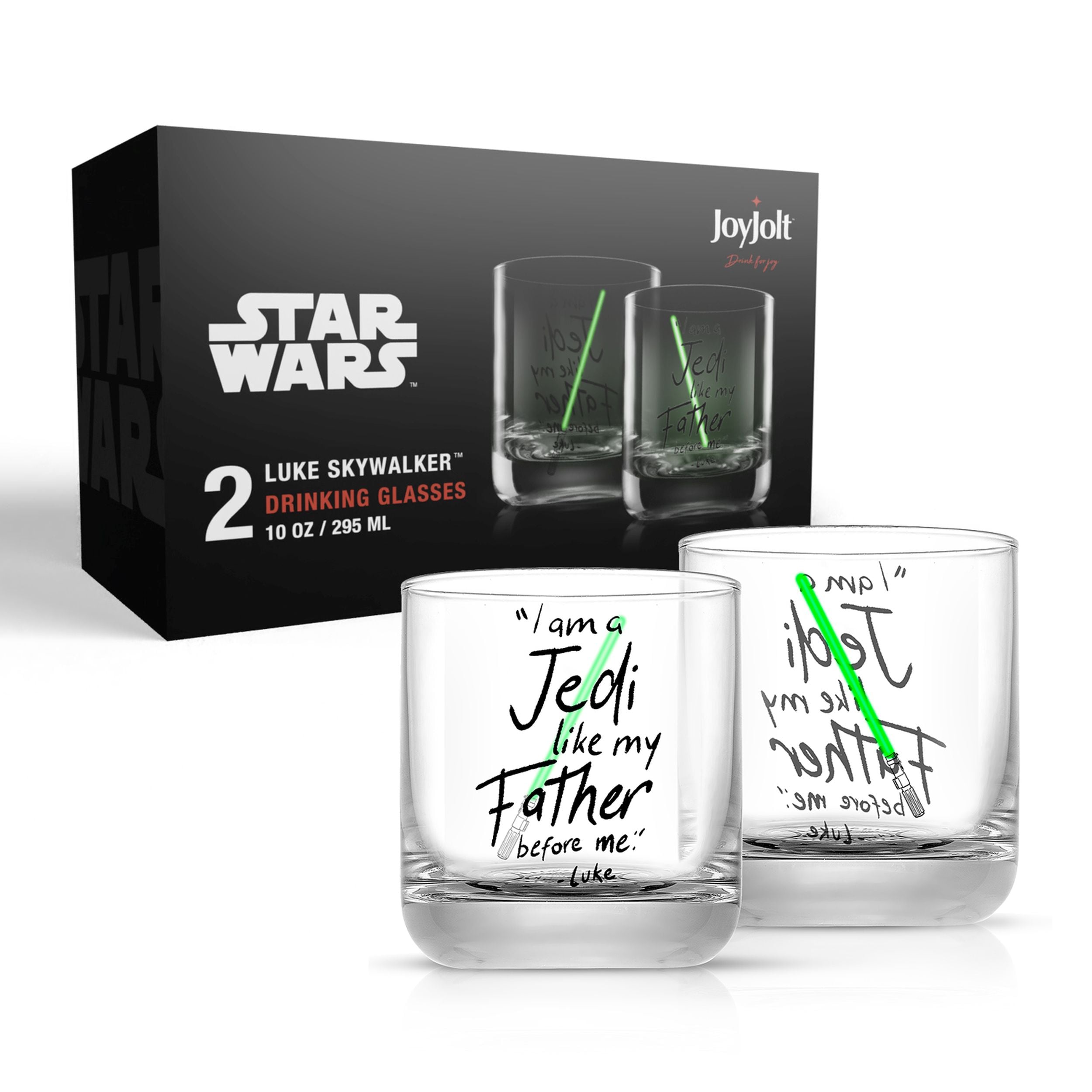 JoyJolt Star Wars 10-fl oz Glass Clear/Green Goblet Set of: 2 in the ...